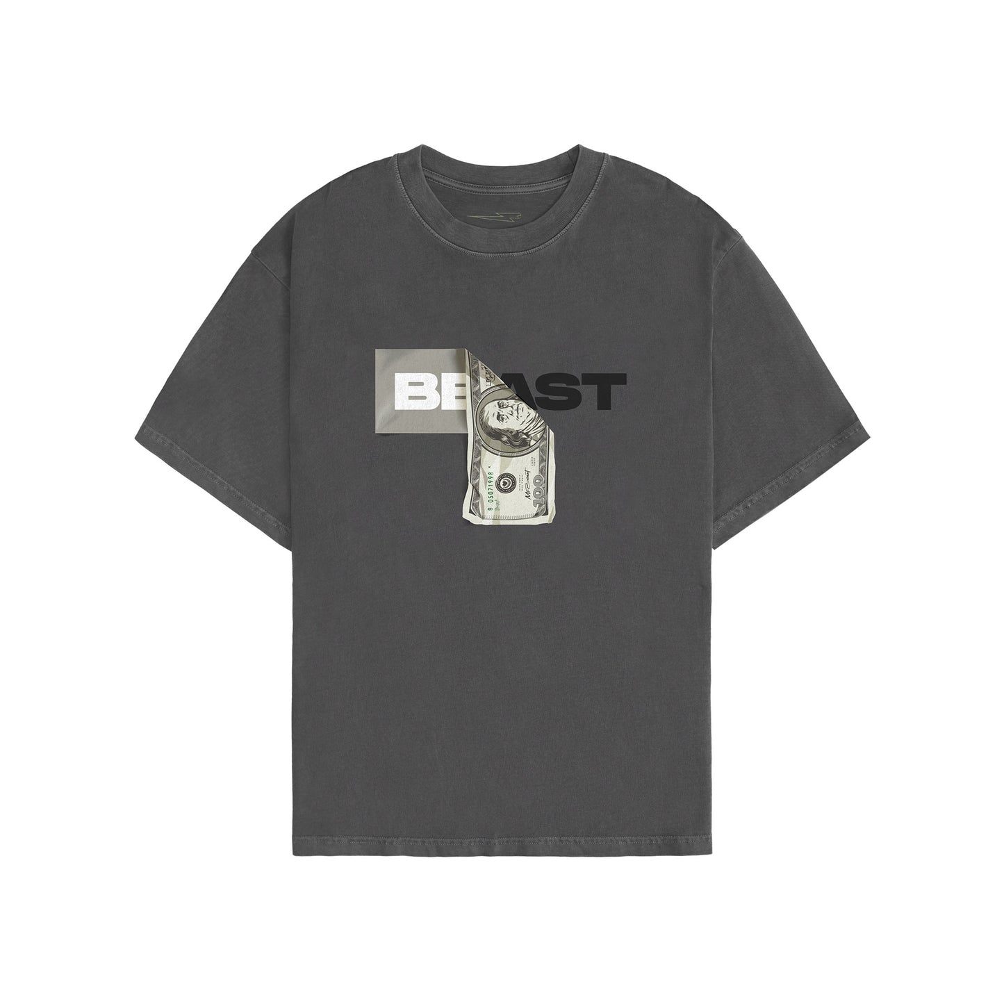 DOLLAR BILL SS TEE - BLACK PIGMENT DYE