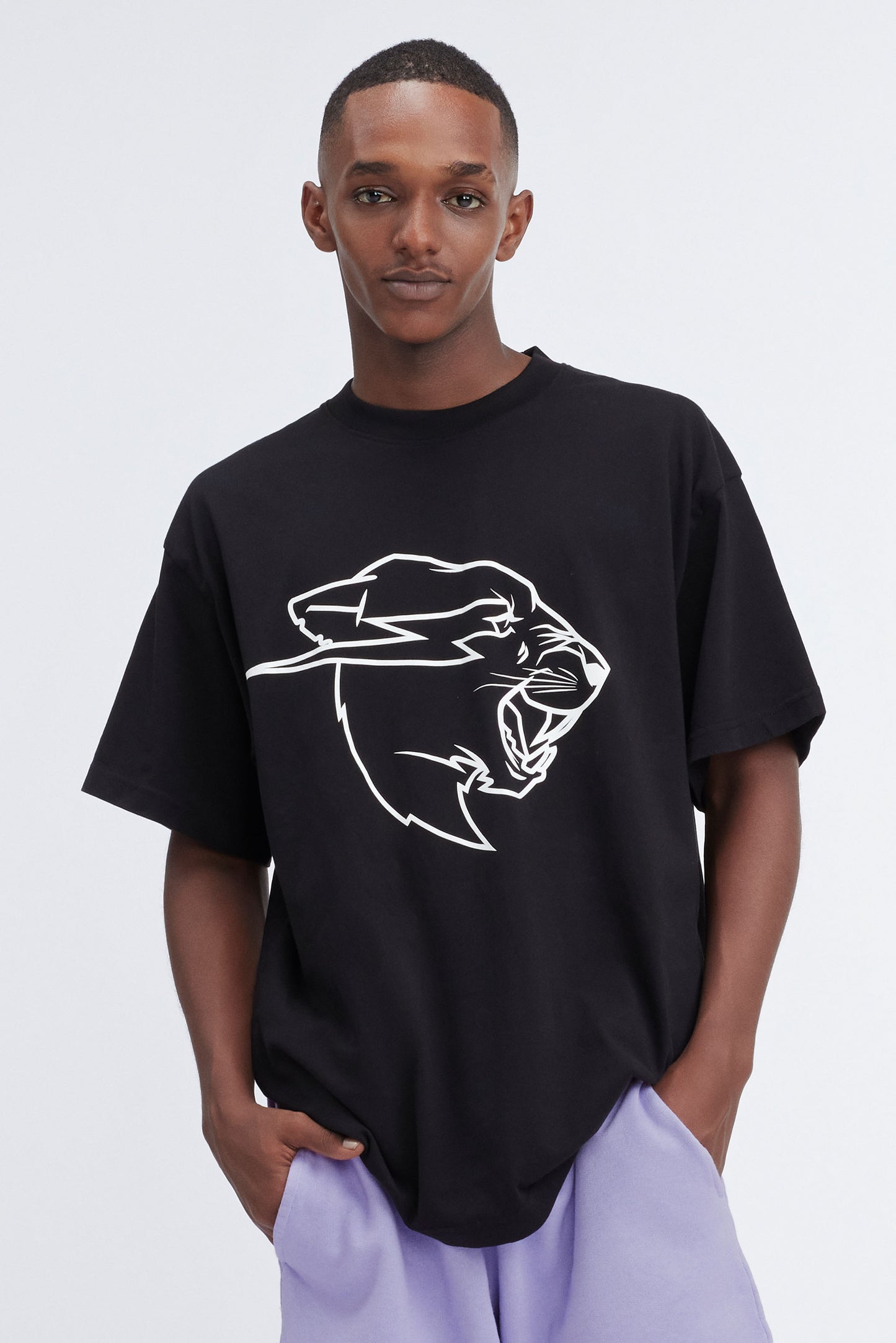BEAST PANTHER UV REACTIVE S/SLEEVE TEE - BLACK / BLUE