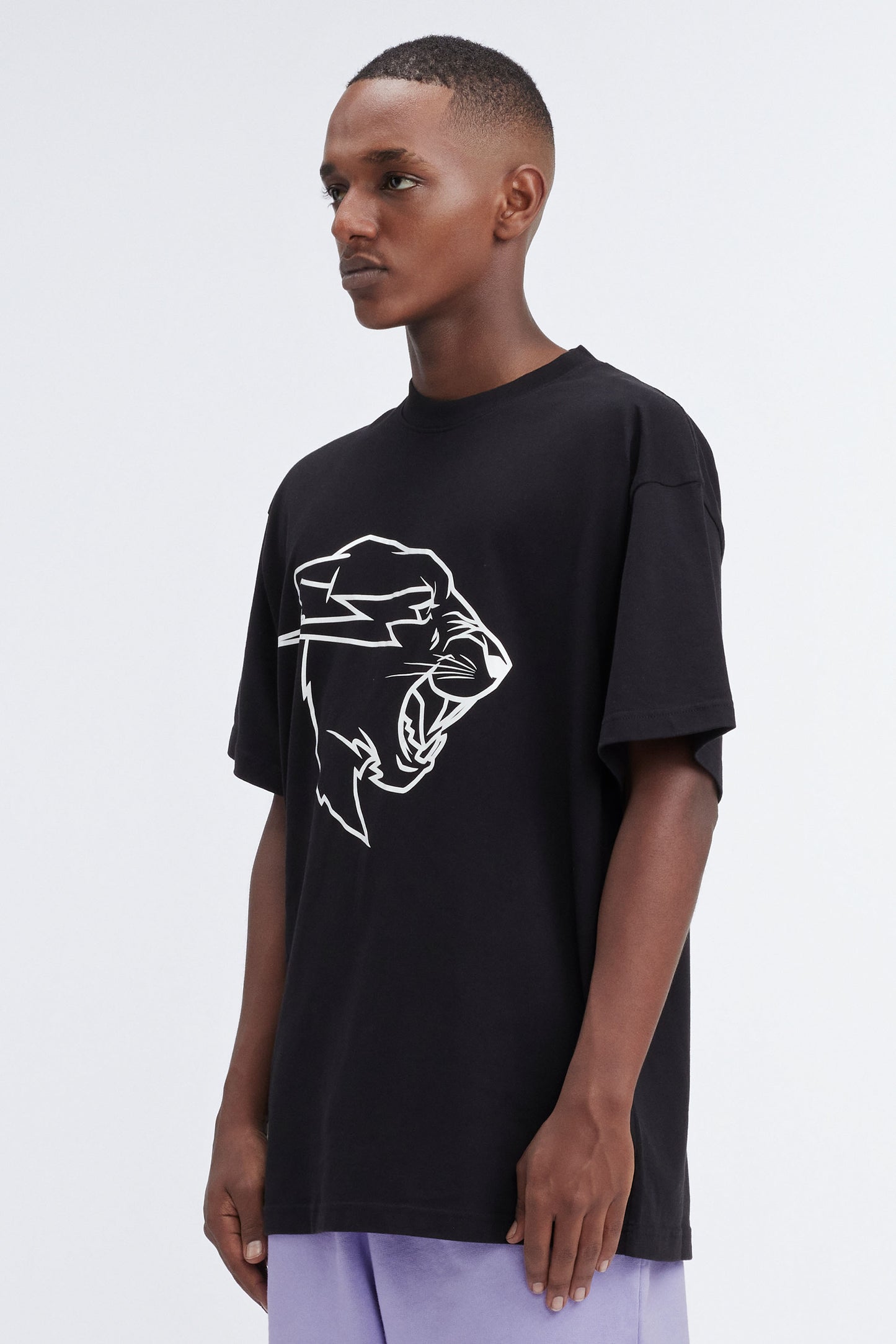 BEAST PANTHER UV REACTIVE S/SLEEVE TEE - BLACK / PINK