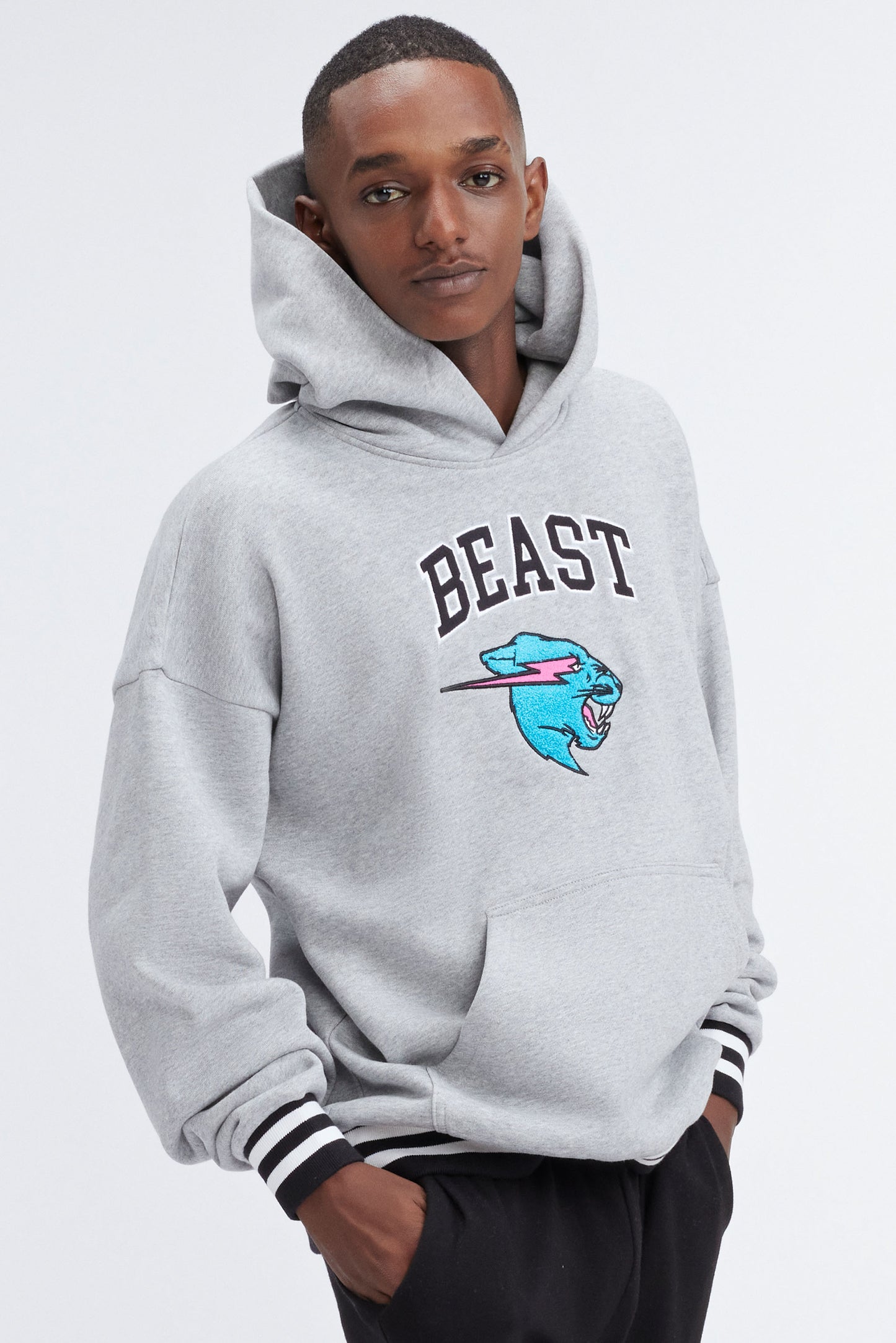 MRBEAST FRESHMAN HOODIE - HEATHER GREY