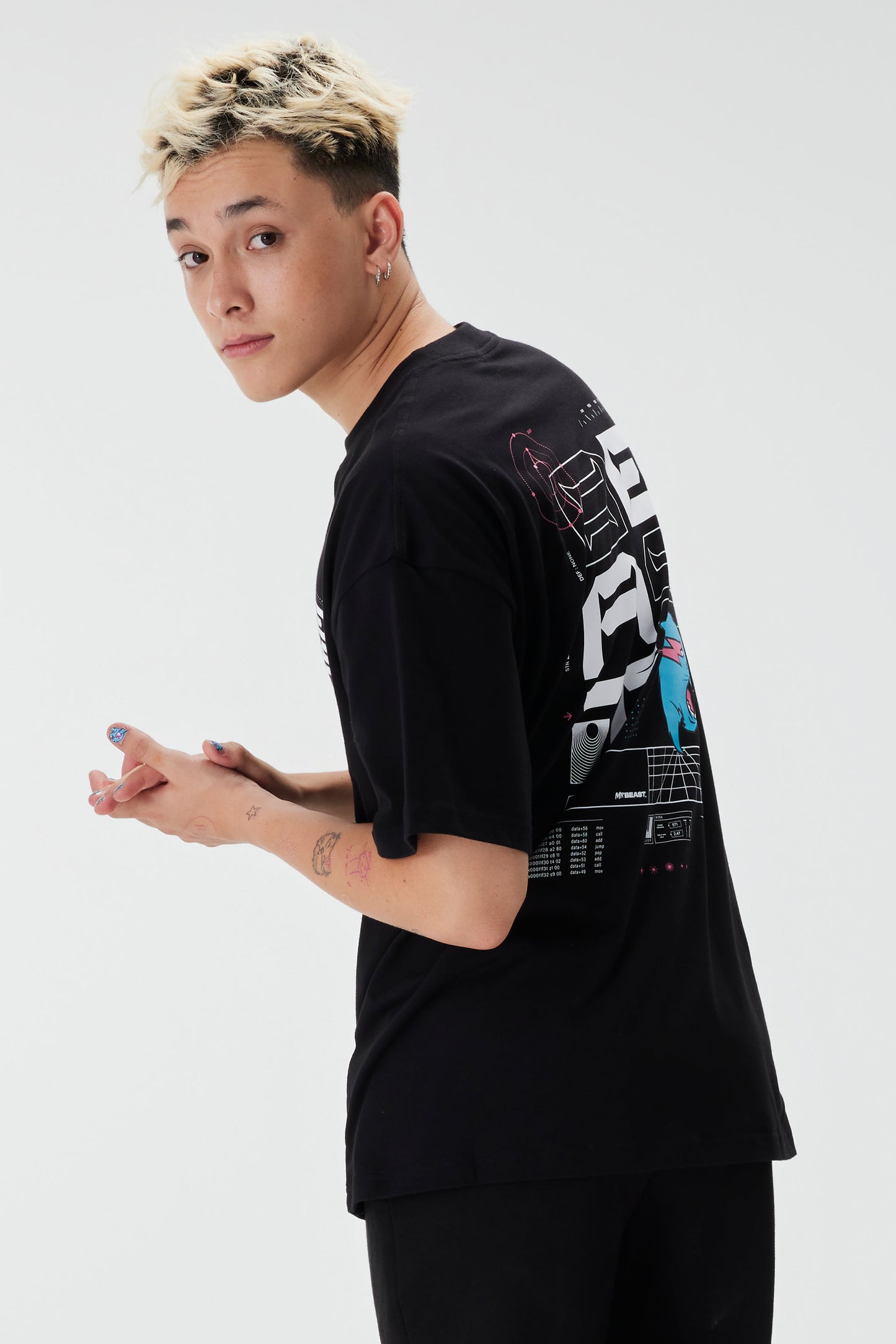 BEAST MECH S/SLEEVE TEE - BLACK - MrBeast.store