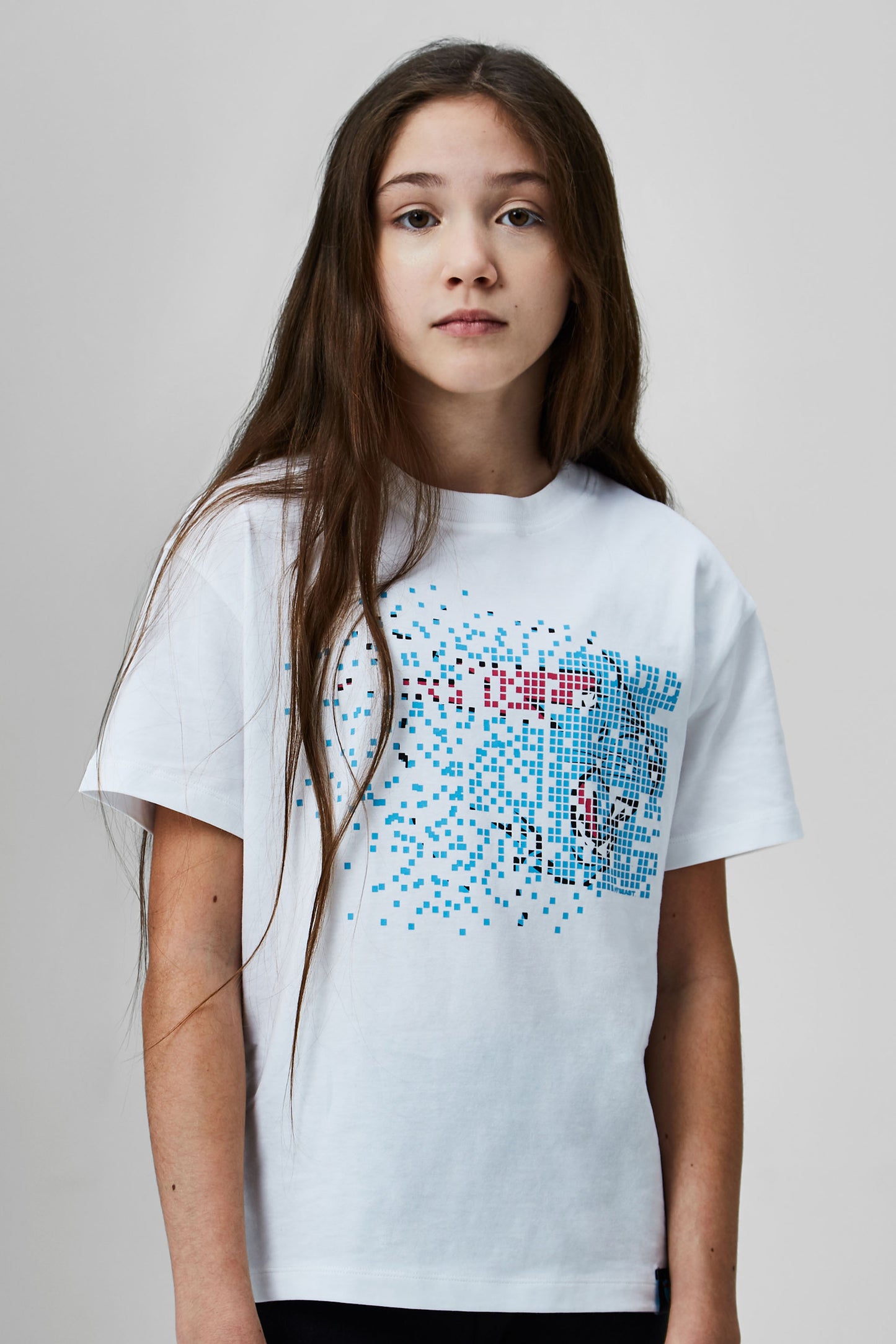 KIDS DATABLOCKER S/SLEEVE TEE - WHITE