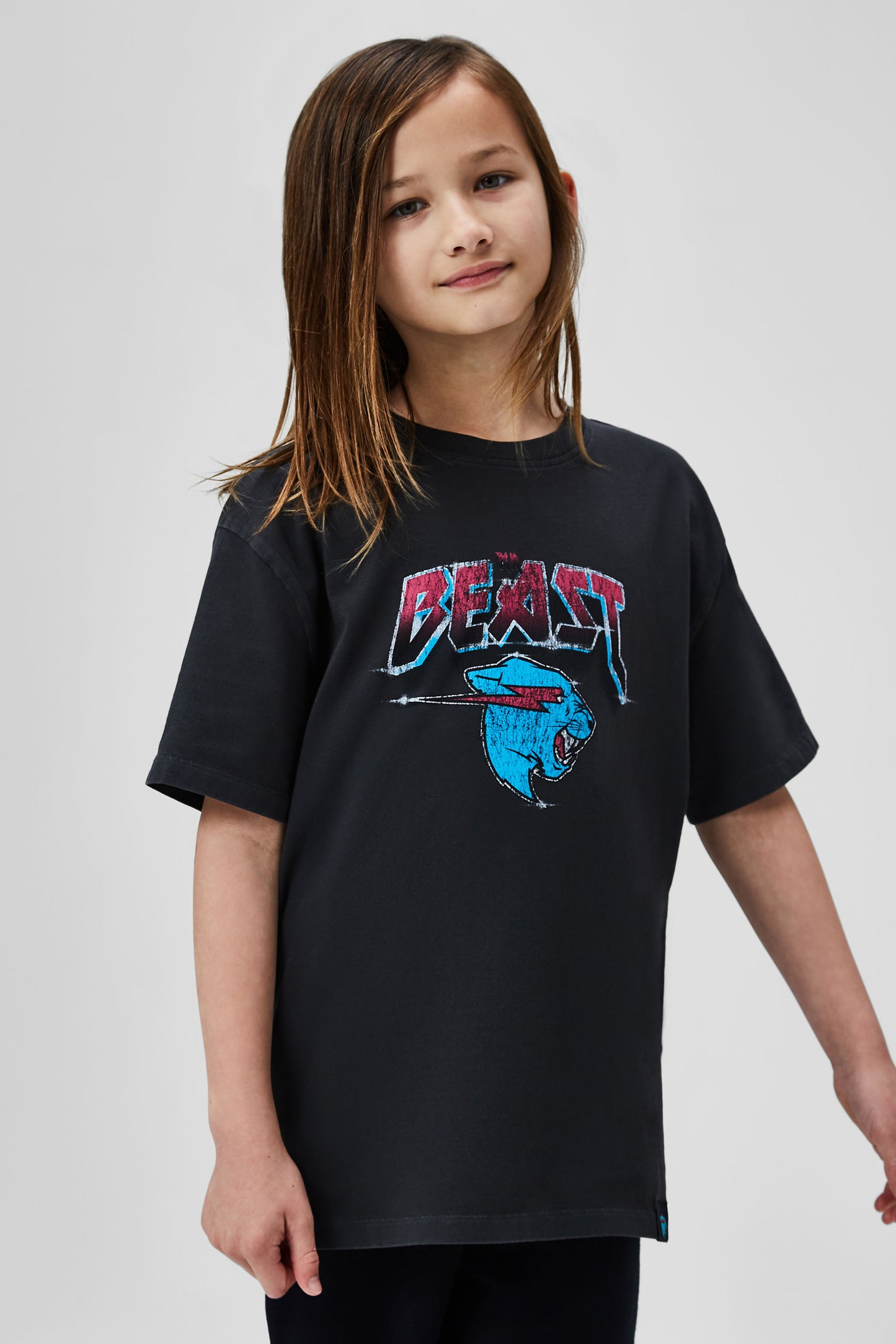 KIDS BEAST MASTER SS TEE - PIGMENT BLACK