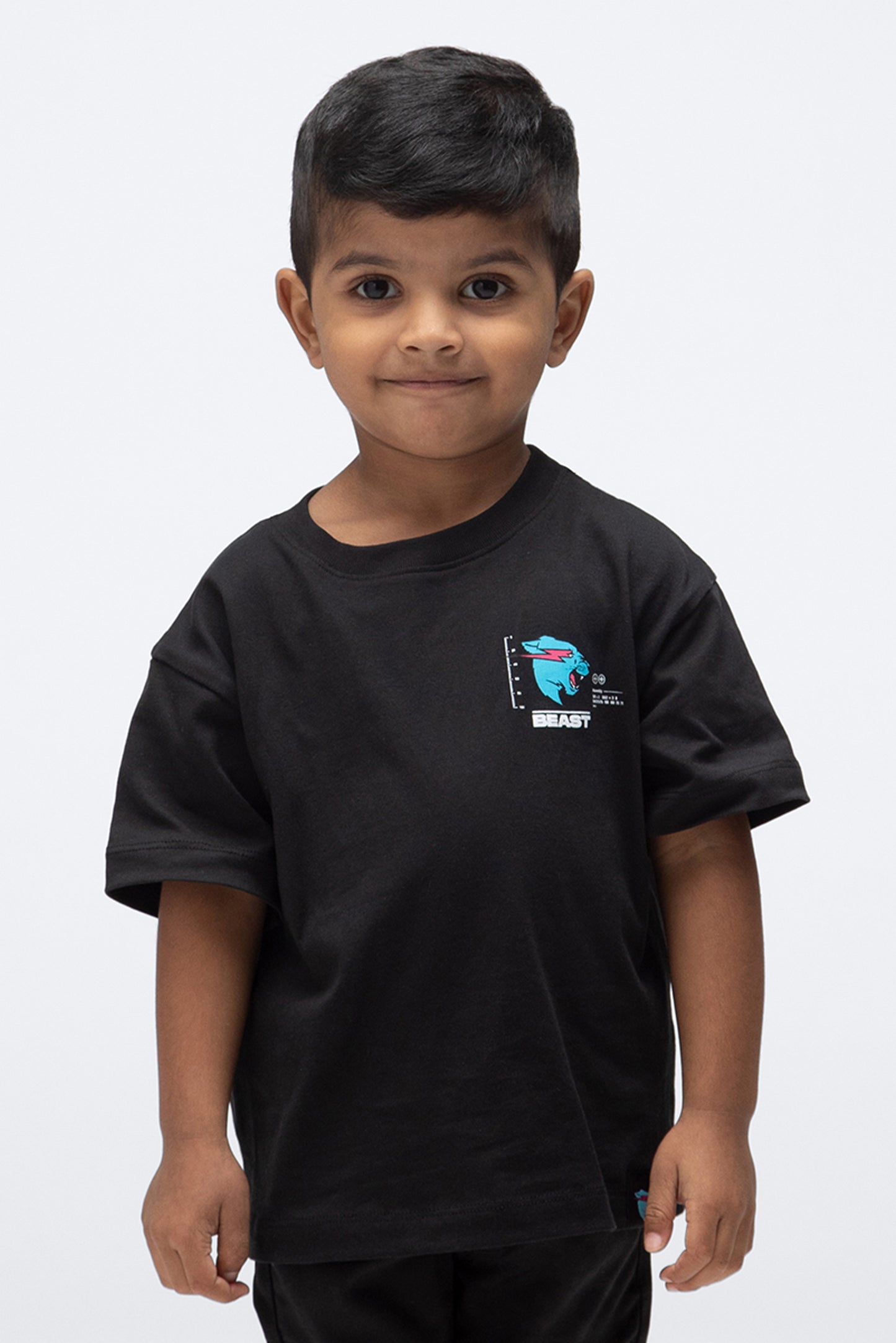 KIDS PARTICLE S/SLEEVE TEE - BLACK