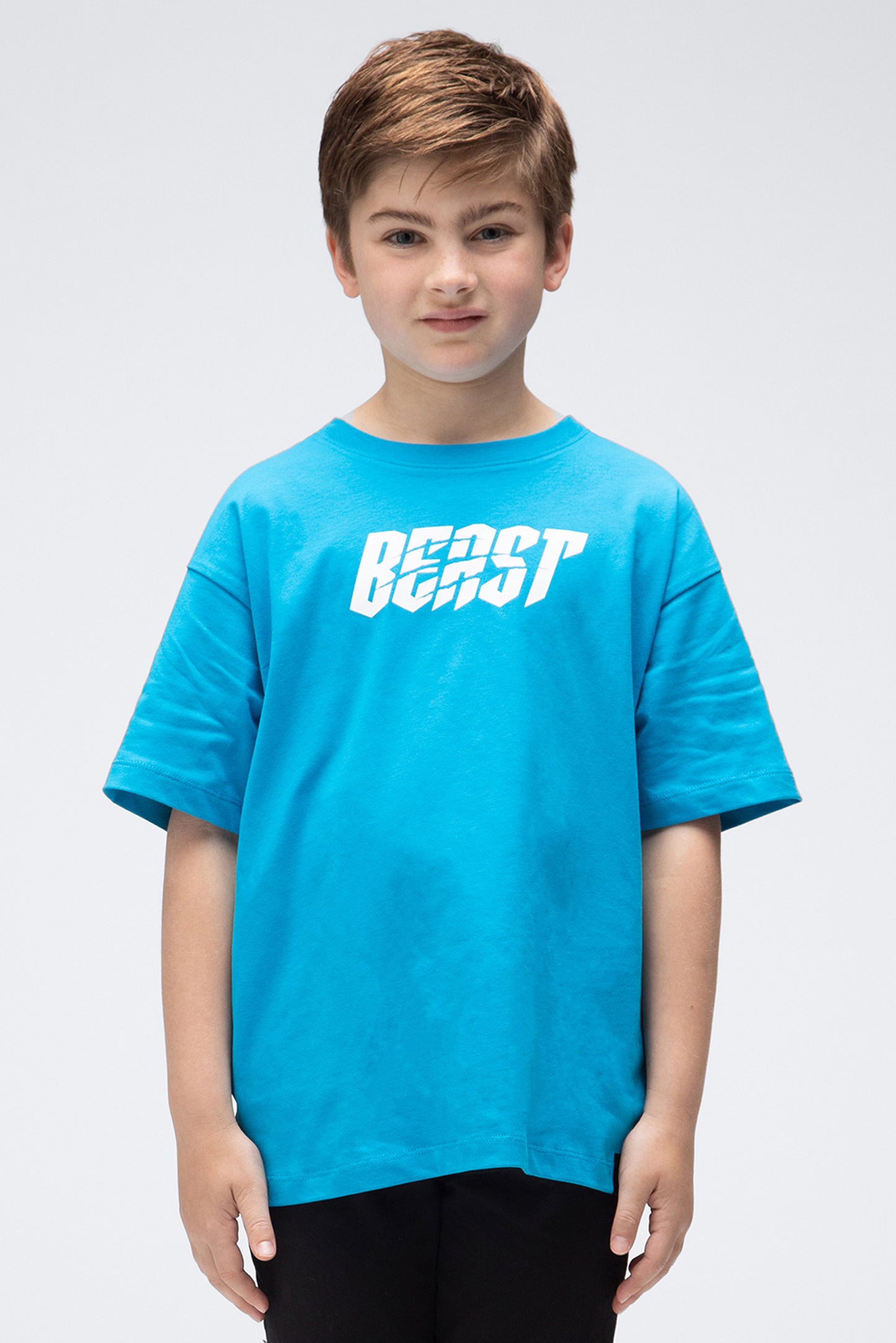 KIDS SHREDDER S/SLEEVE TEE - ELECTRIC BLUE