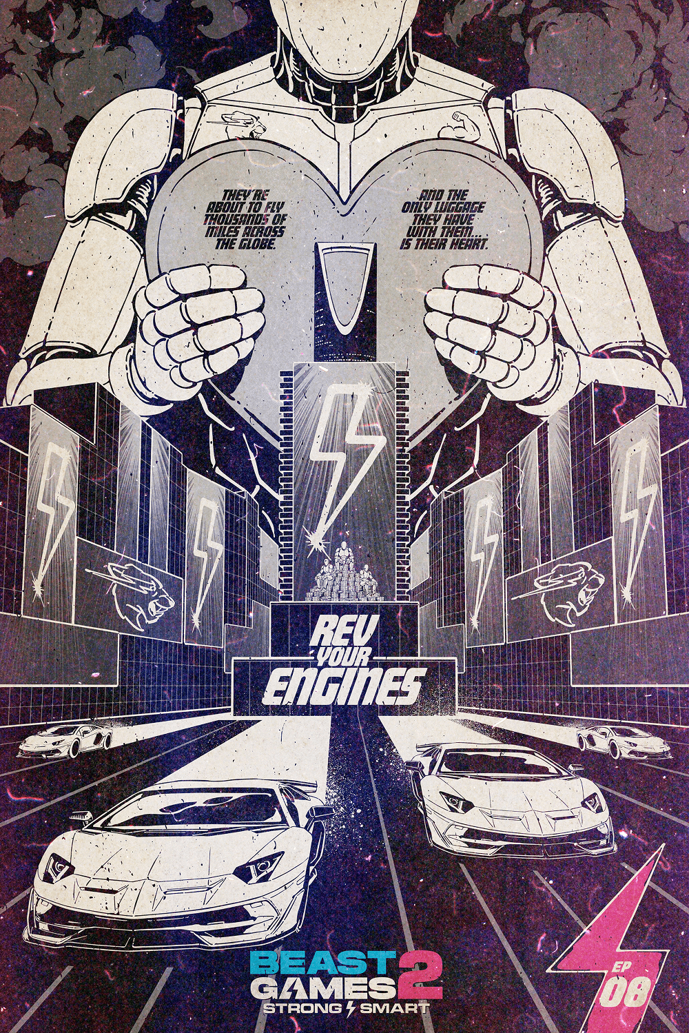 Beast Games Collectible Poster - Episode 8 - Black & White