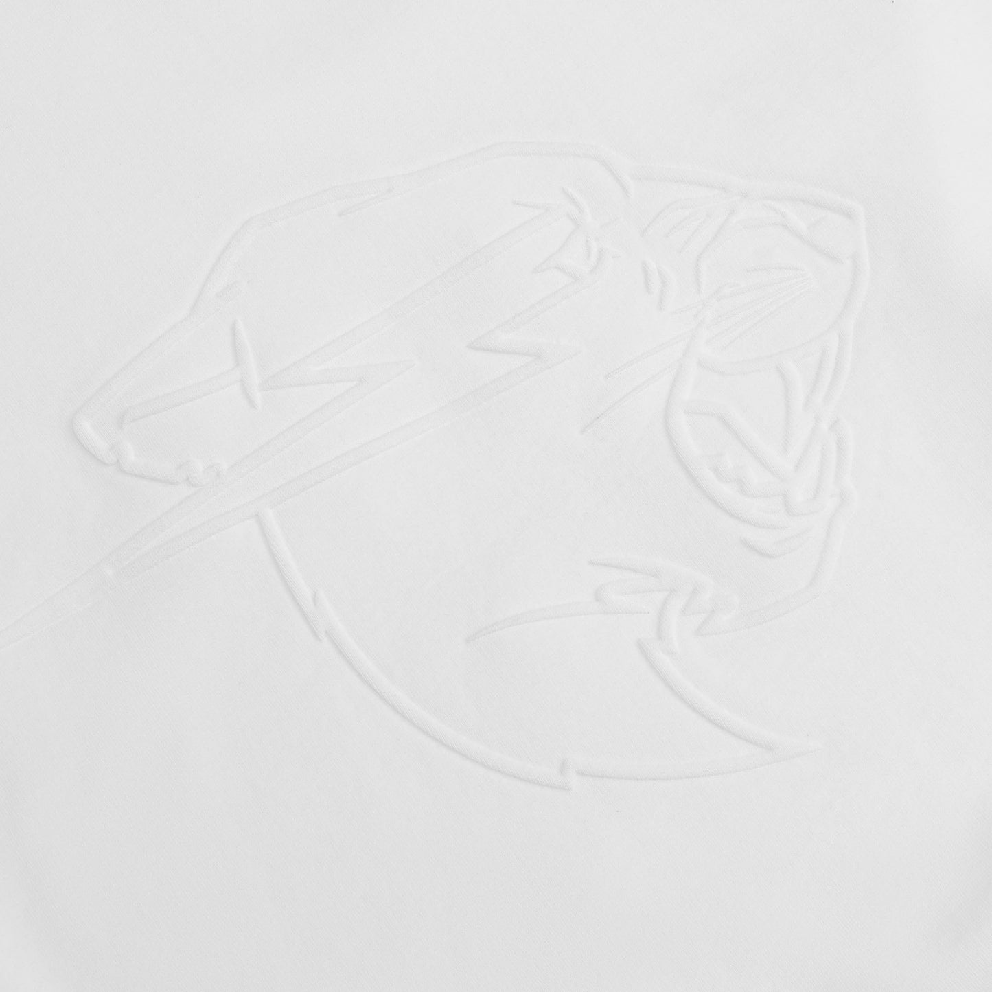 EMBOSSED PANTHER CREWNECK SWEATSHIRT - WHITE