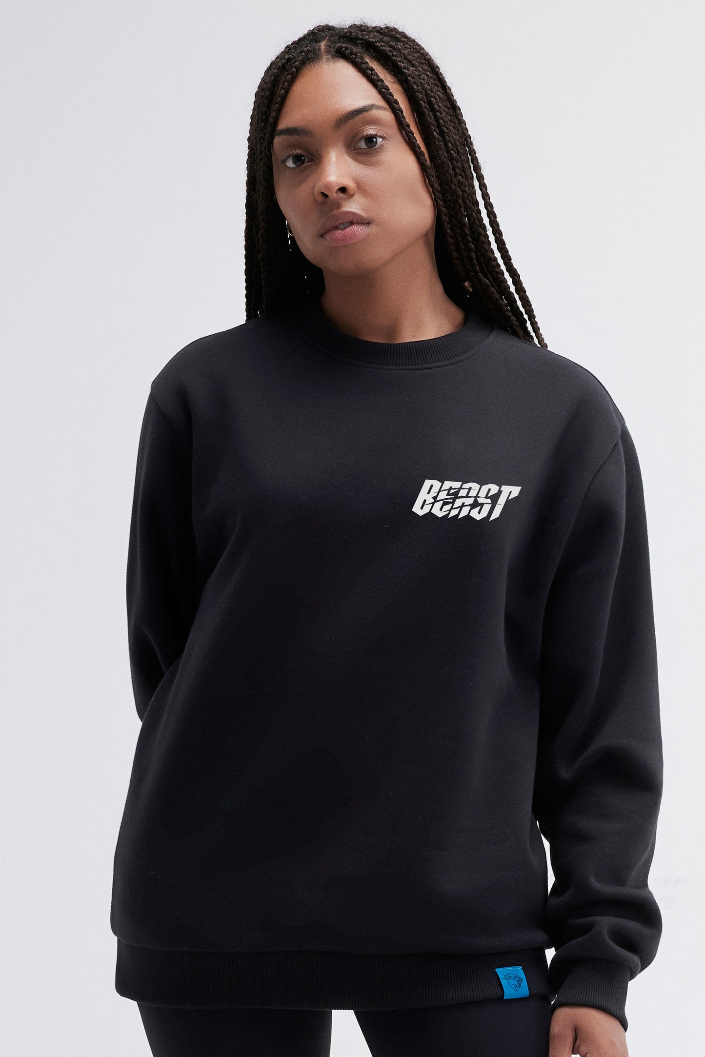 SHREDDER CREWNECK SWEATSHIRT - BLACK