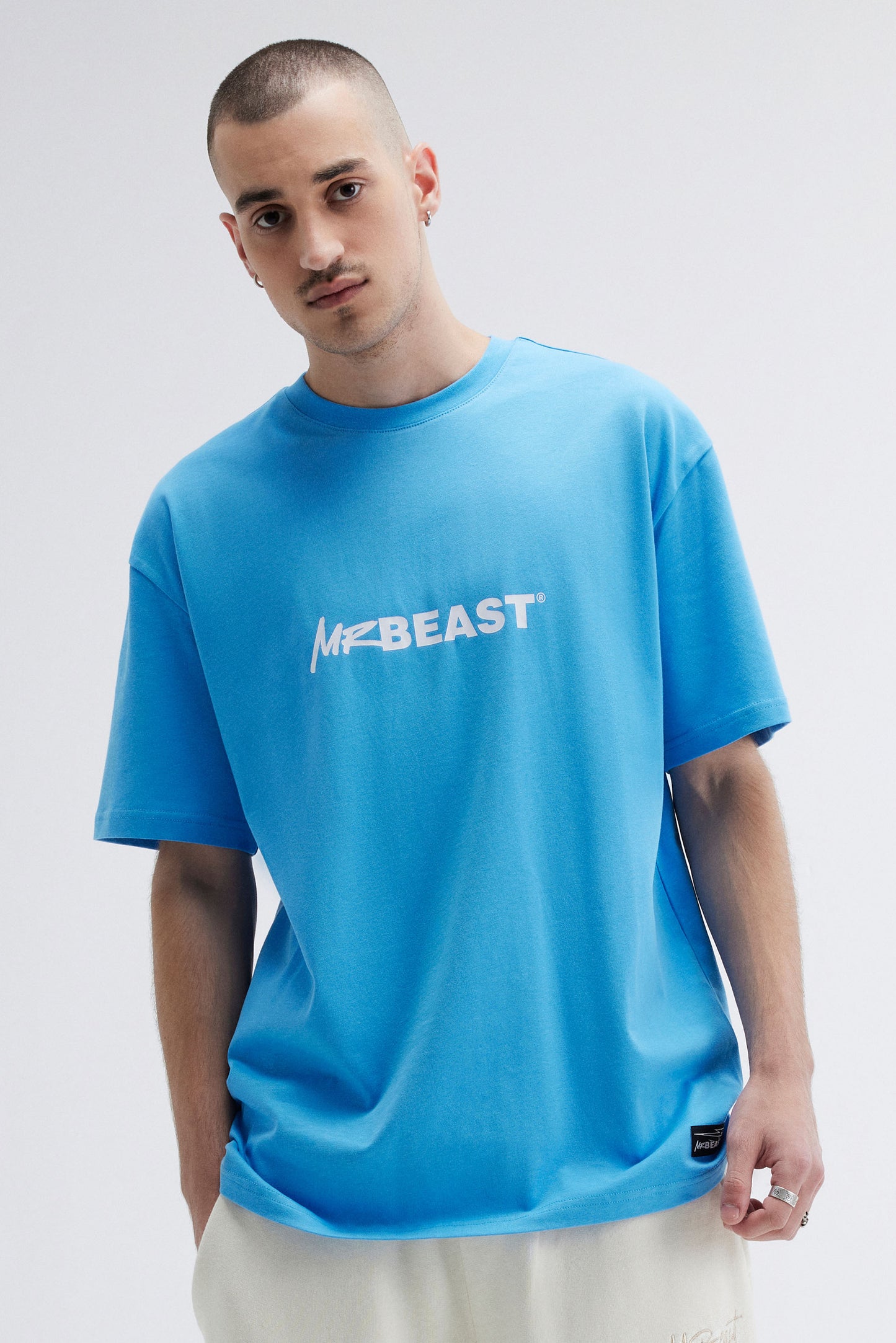 MRBEAST STAPLE SS TEE - BLUE