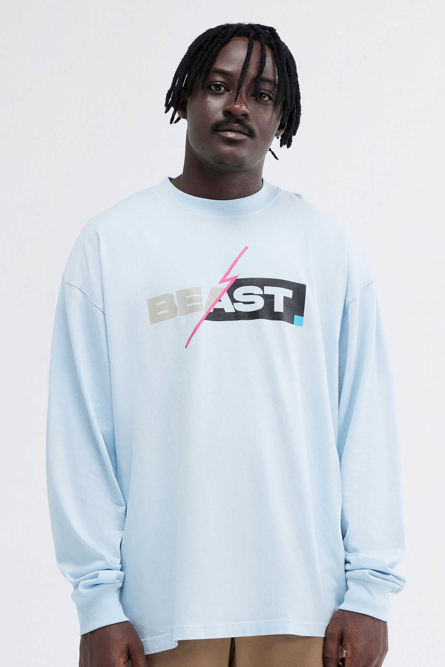 CORE FLASH BOX LS TEE - LIGHT BLUE
