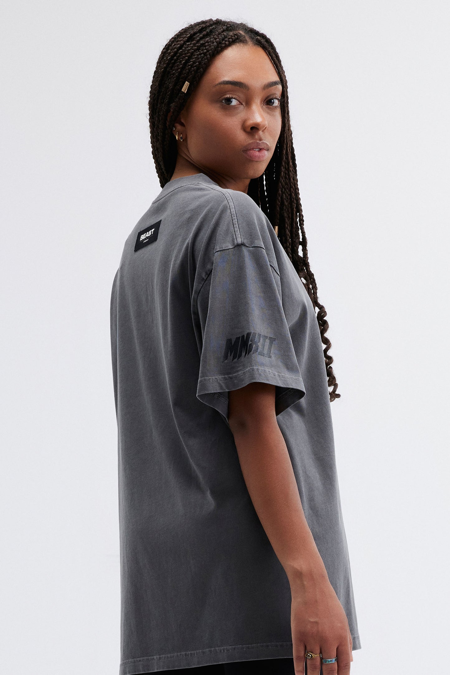 SHREDDER PIGMENT DYE SS TEE - BLACK