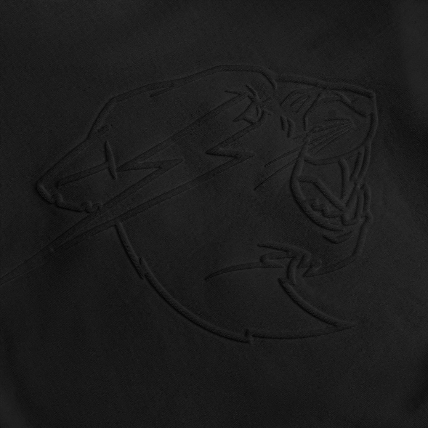 EMBOSSED PANTHER CREWNECK SWEATSHIRT - BLACK