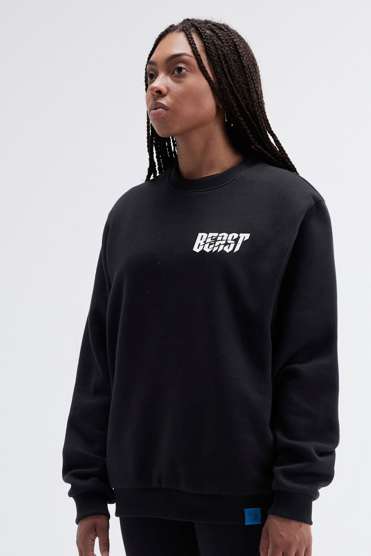 SHREDDER CREWNECK SWEATSHIRT - BLACK