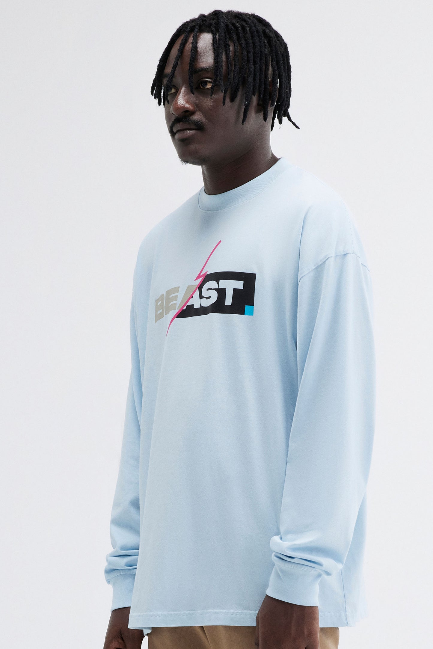 CORE FLASH BOX LS TEE - LIGHT BLUE