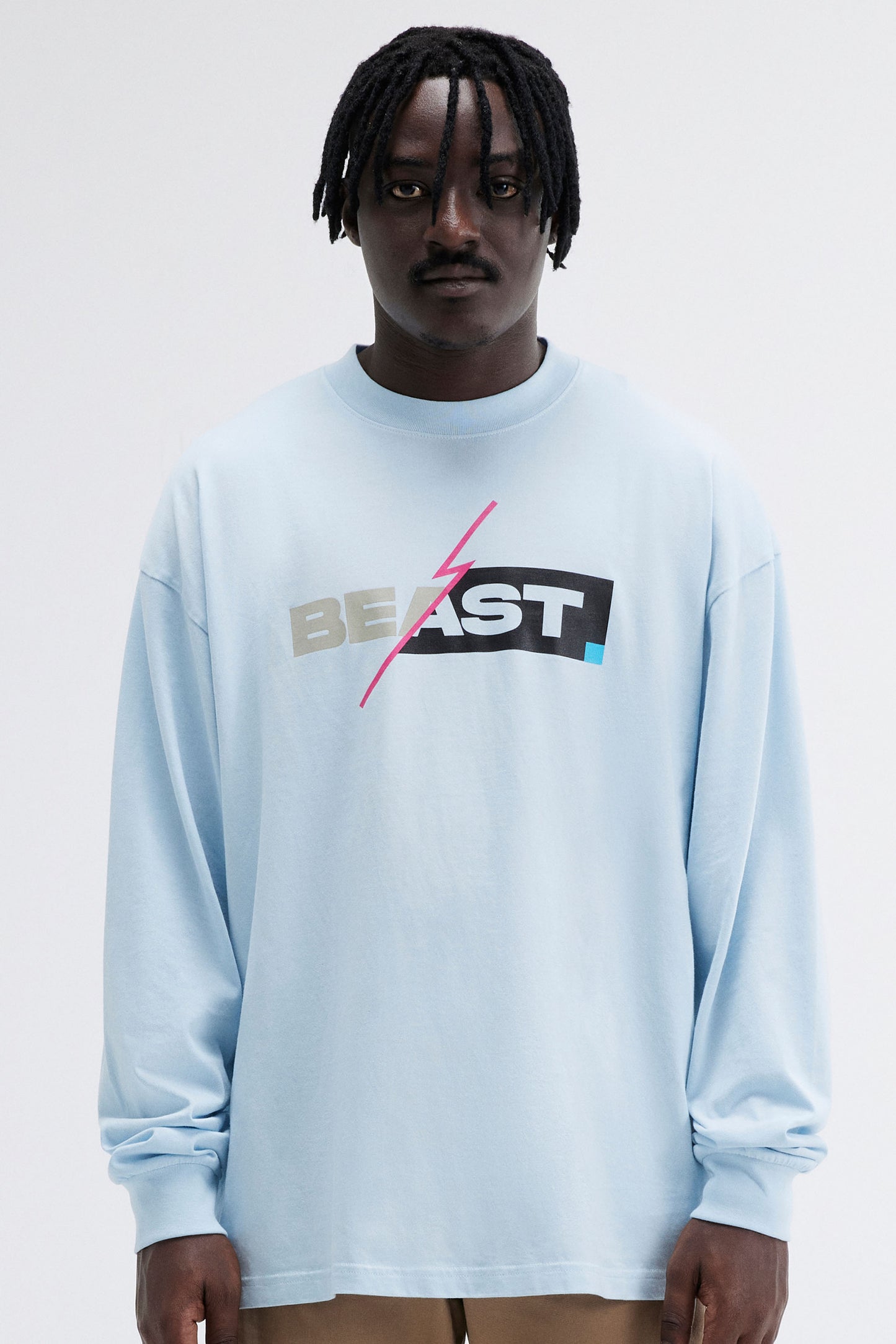 CORE FLASH BOX LS TEE - LIGHT BLUE
