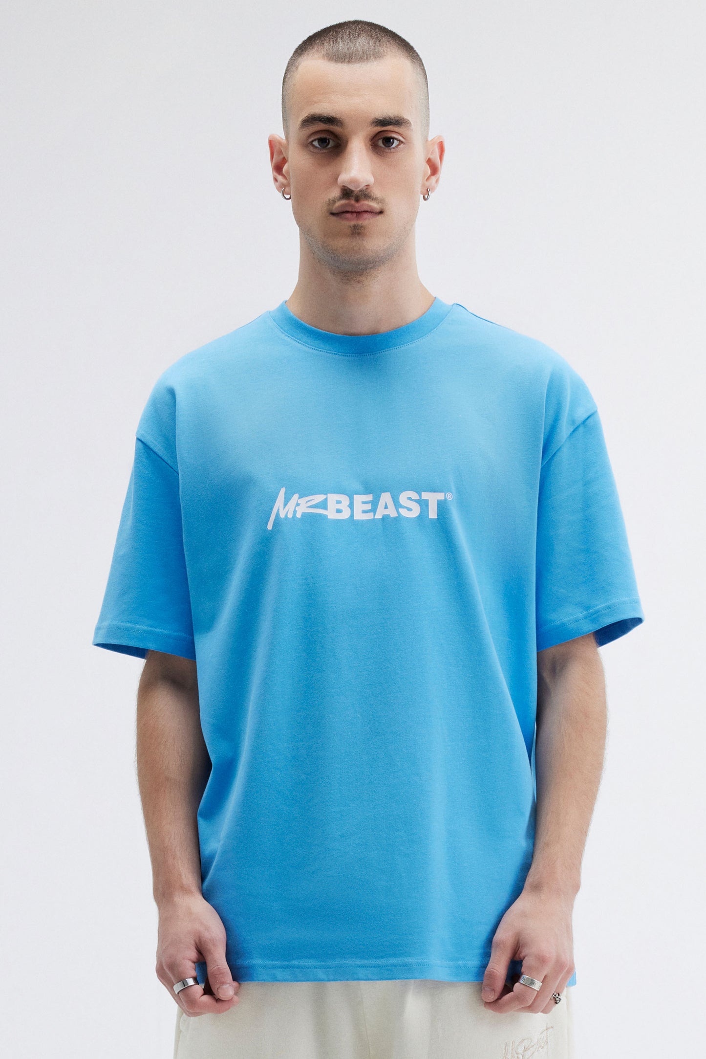 MRBEAST STAPLE SS TEE - BLUE