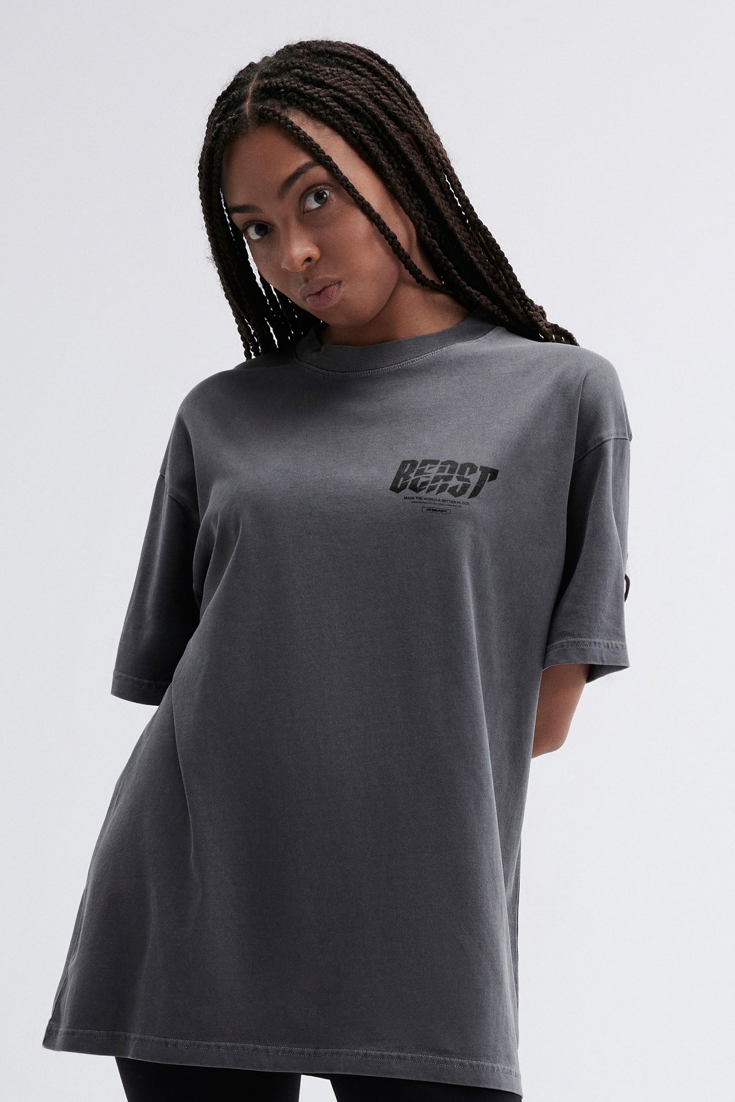 SHREDDER PIGMENT DYE SS TEE - BLACK