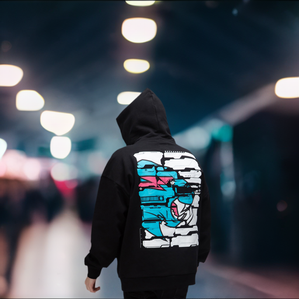 BEAST PARTICLE HOODIE - BLACK