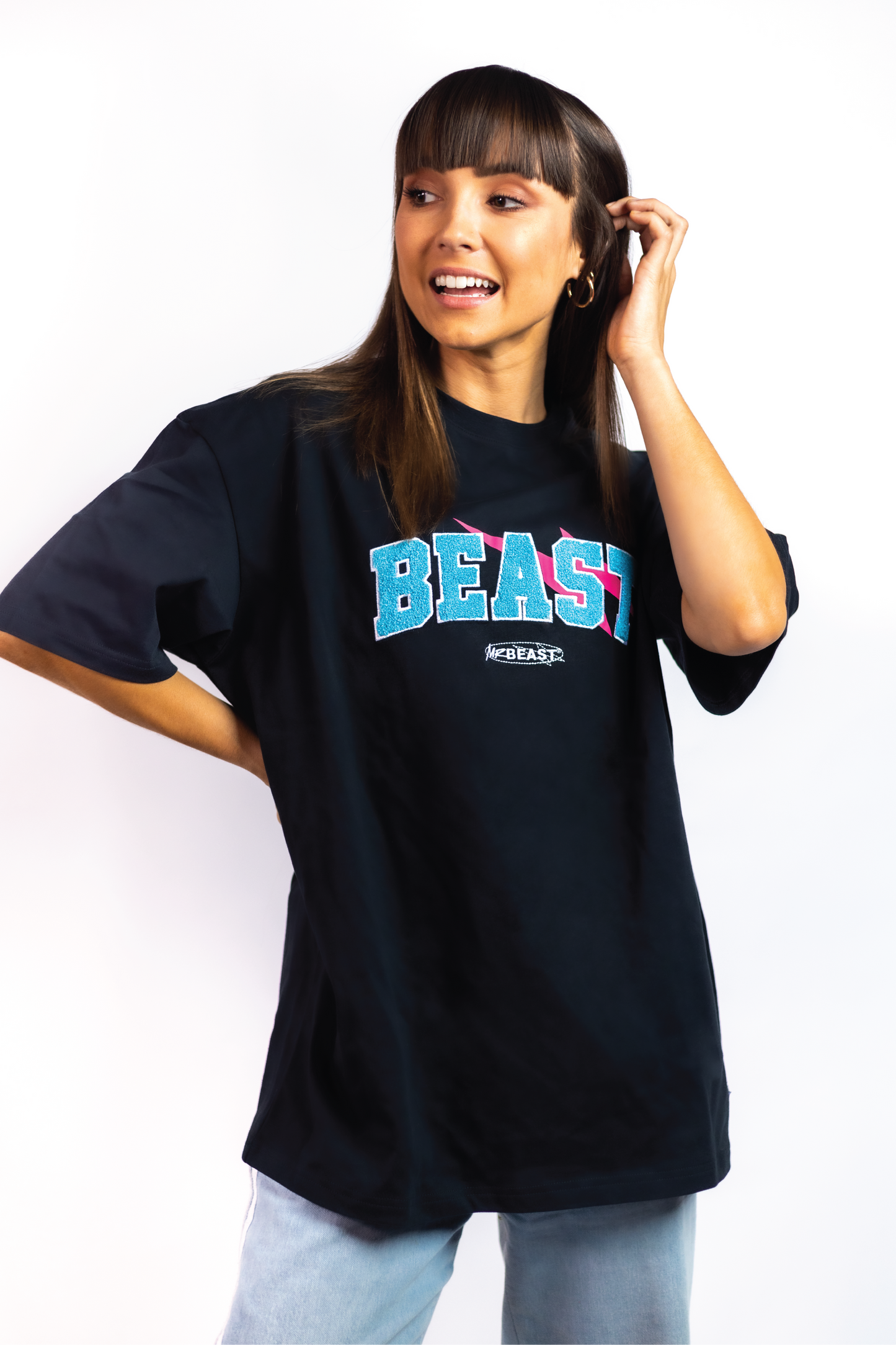 MRBEAST VARSITY SS TEE - BLACK