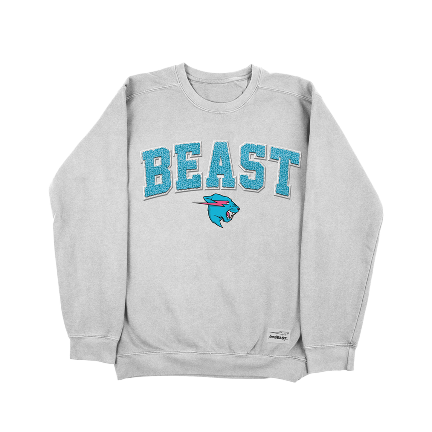 MRBEAST VARSITY CREWNECK SWEATSHIRT - HEATHER GREY