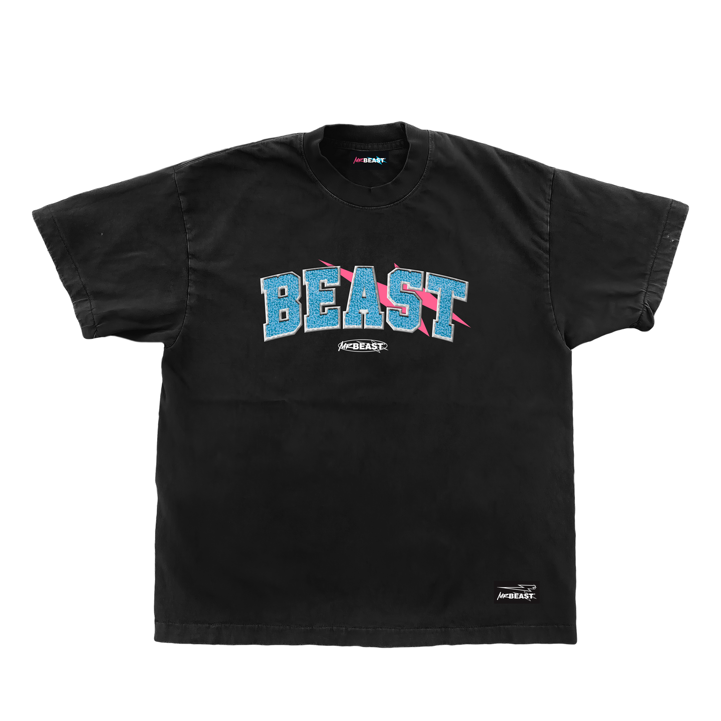 MRBEAST VARSITY SS TEE - BLACK