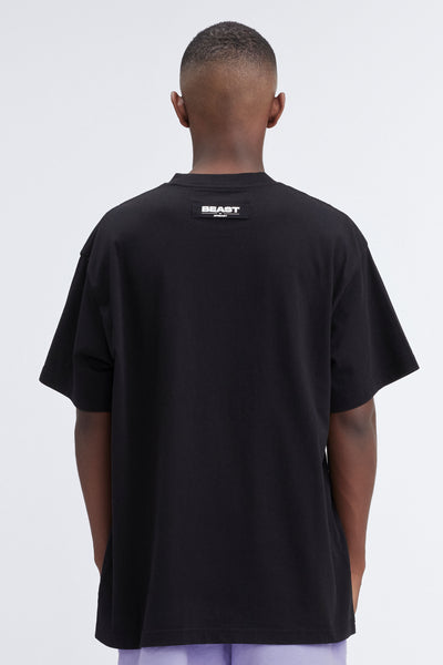 BEAST PANTHER UV REACTIVE S/SLEEVE TEE - BLACK / PINK