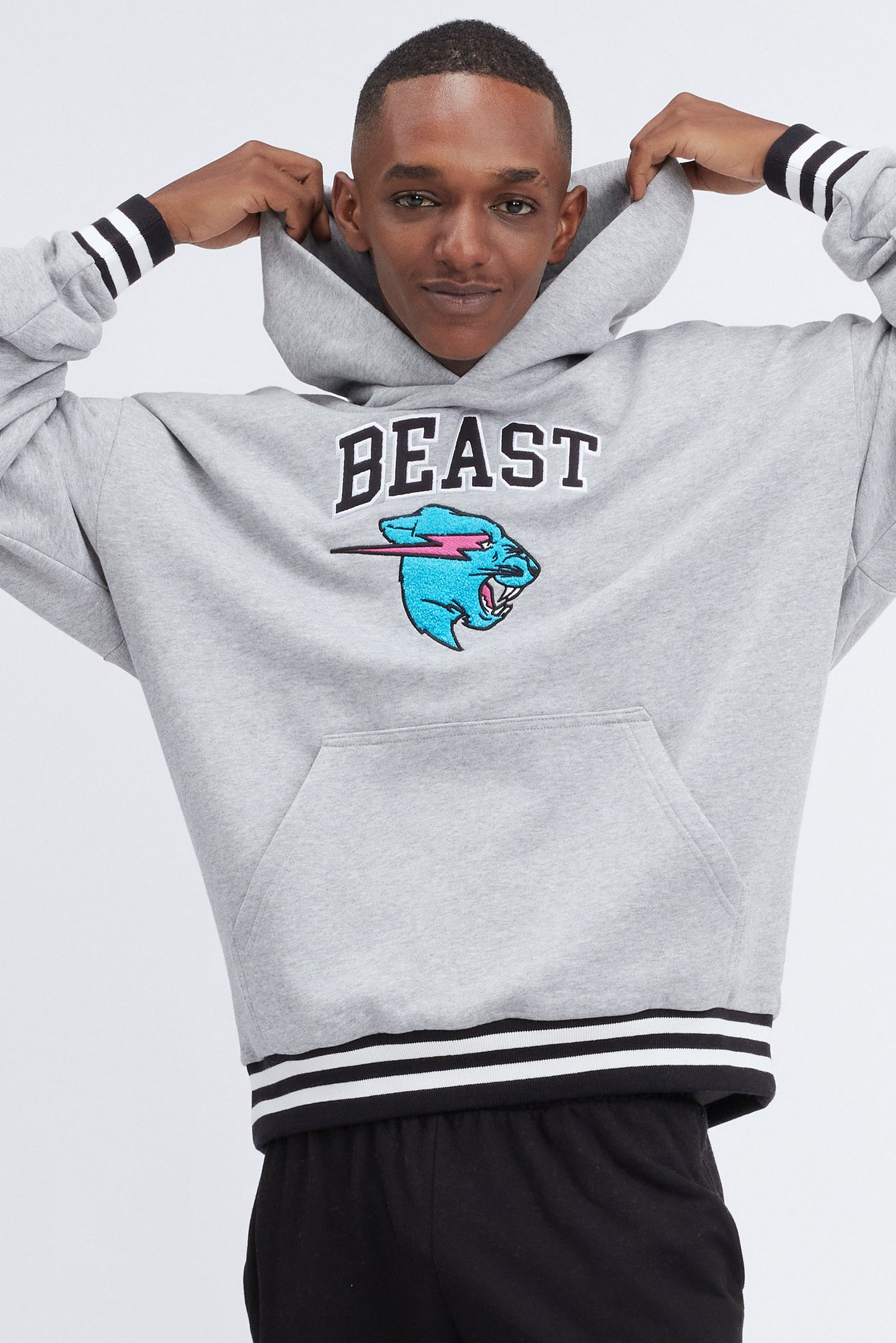 MRBEAST FRESHMAN HOODIE - HEATHER GREY