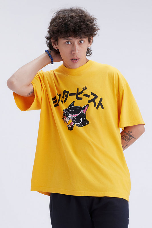 KANJI S/SLEEVE TEE - YELLOW - MrBeast.store