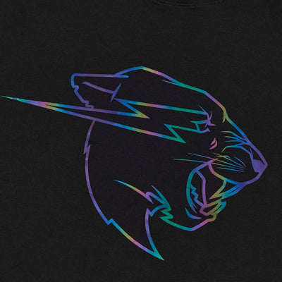 KIDS REFLECTIVE PANTHER S/SLEEVE TEE - BLACK