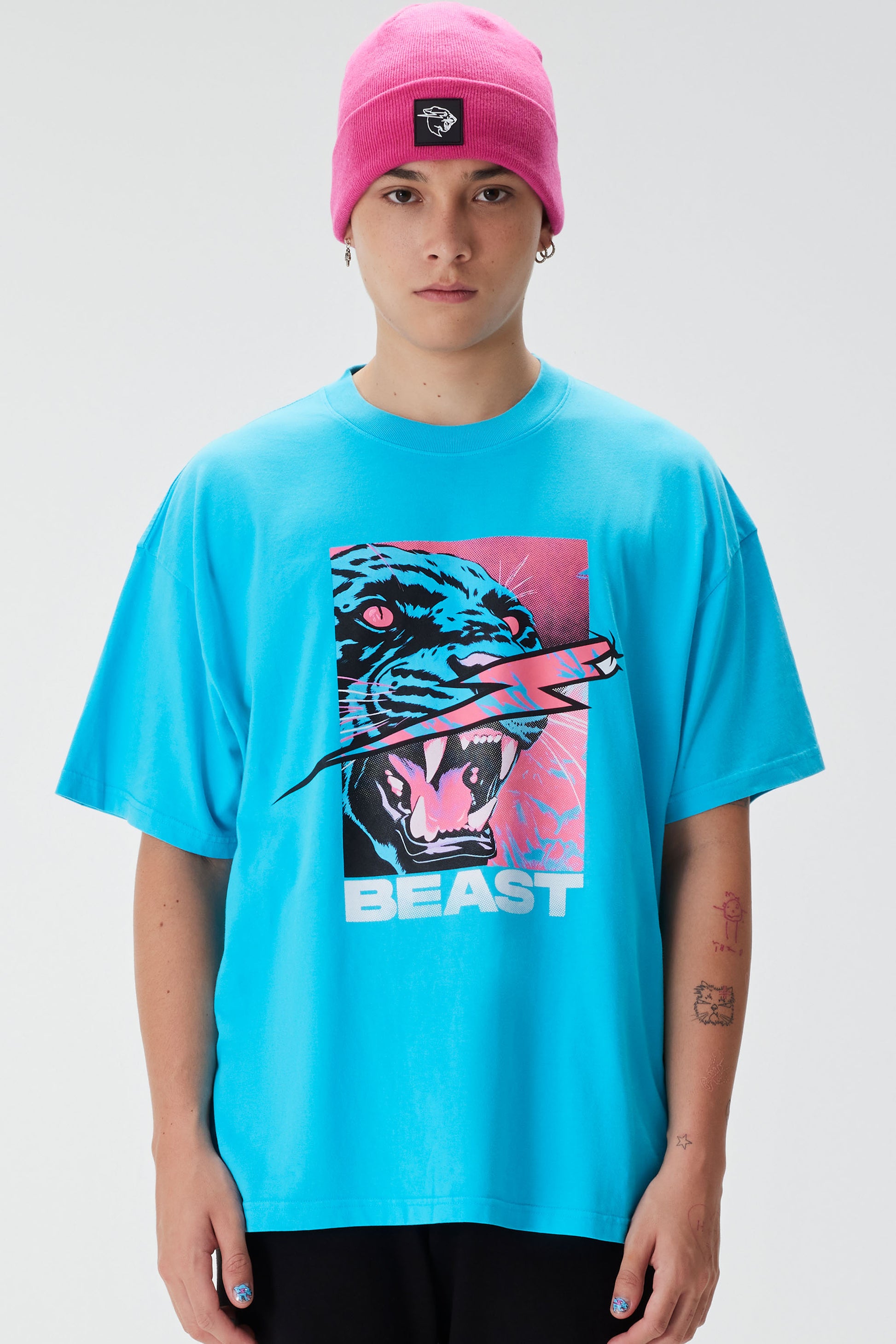 JUNGLIST S/SLEEVE TEE - LIGHT BLUE - MrBeast.store
