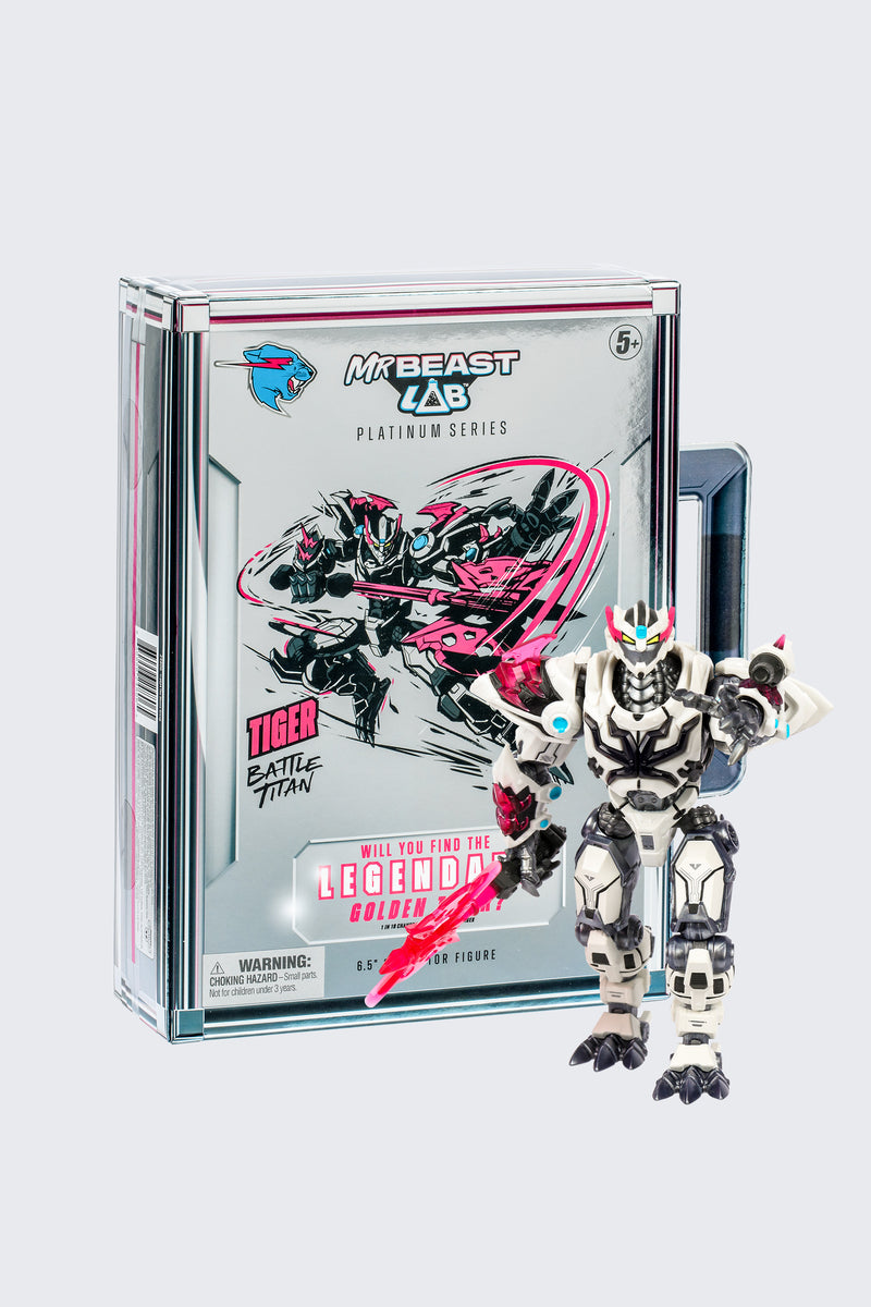 MrBeast Lab Platinum Series 6.5” Battle Titan Collector Figure - Tiger