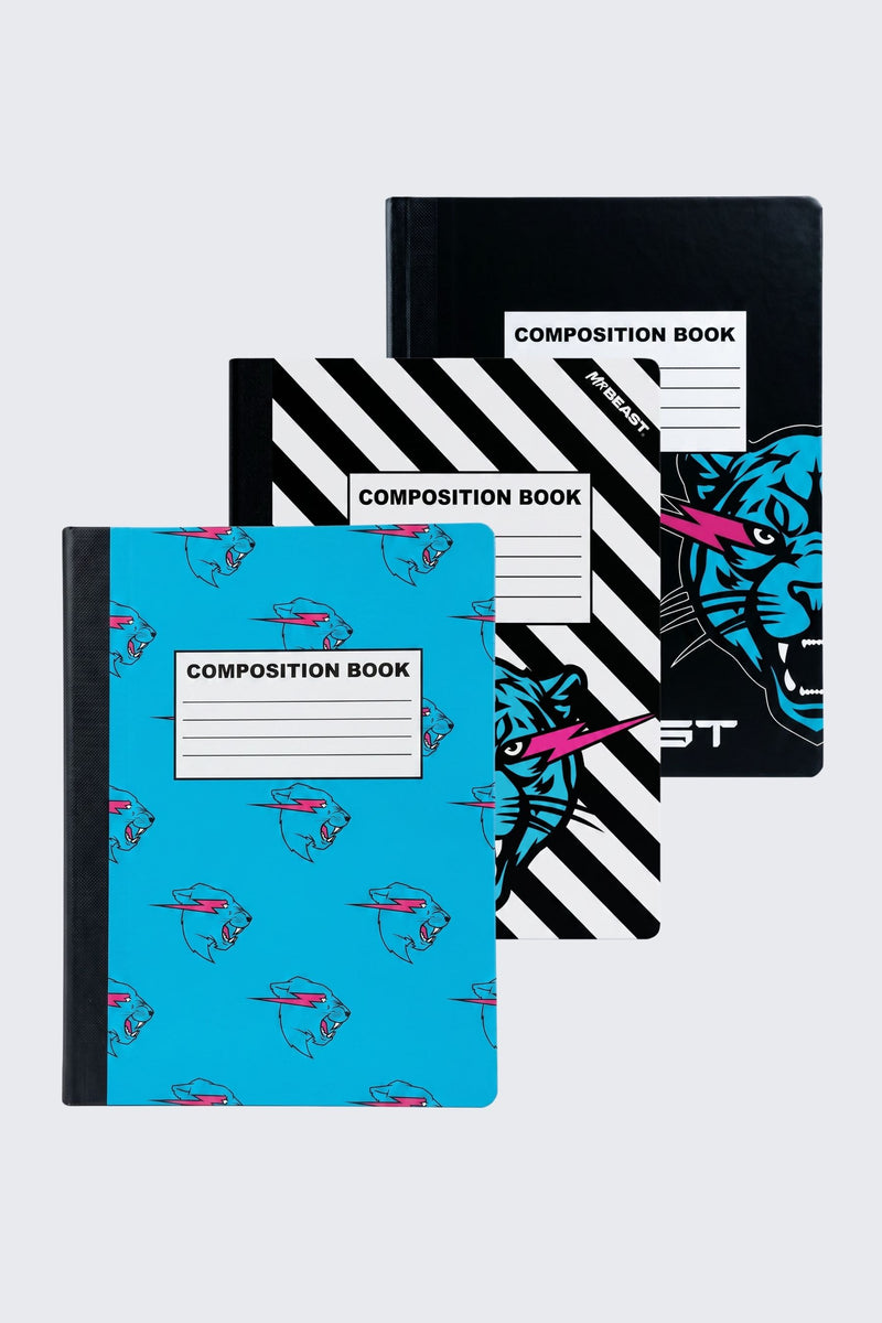 MrBeast Composition Books - 3 Pack