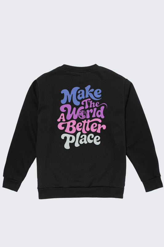 Make the World a Better Place Retro Crew Sweatshirt