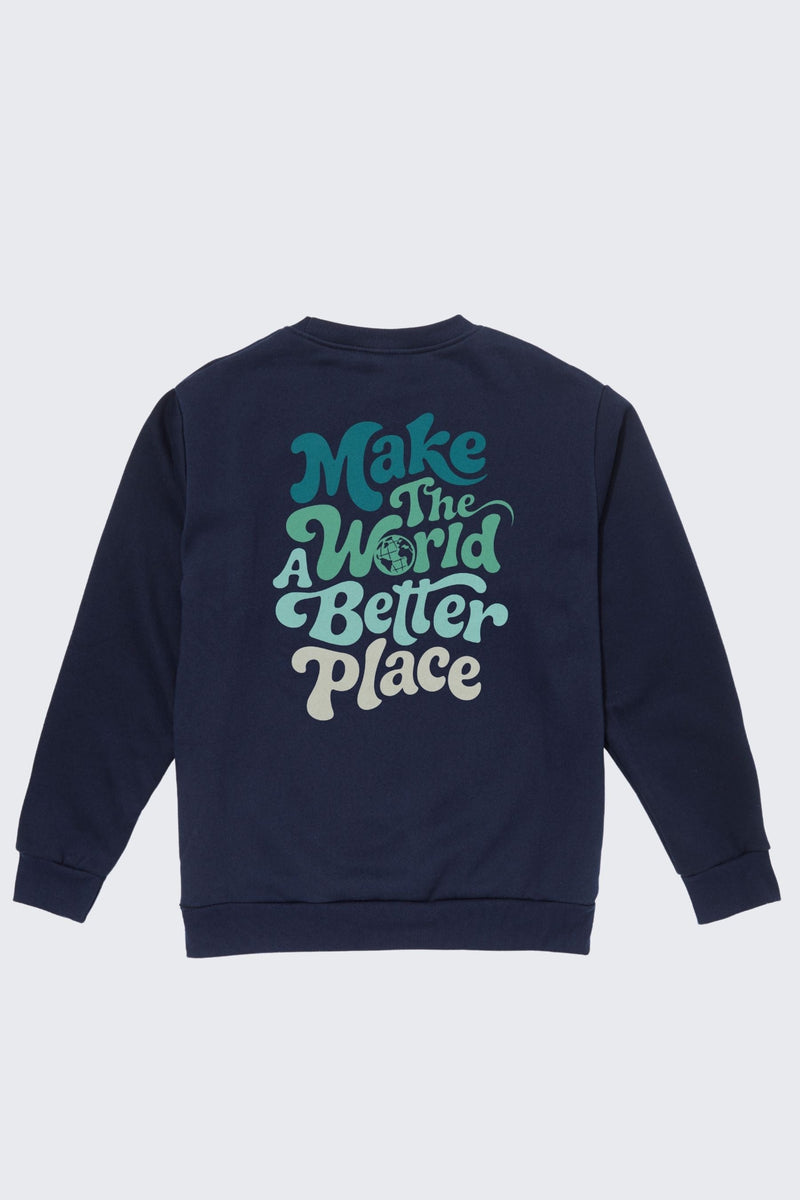 Make the World a Better Place Retro Crew Sweatshirt - Adult