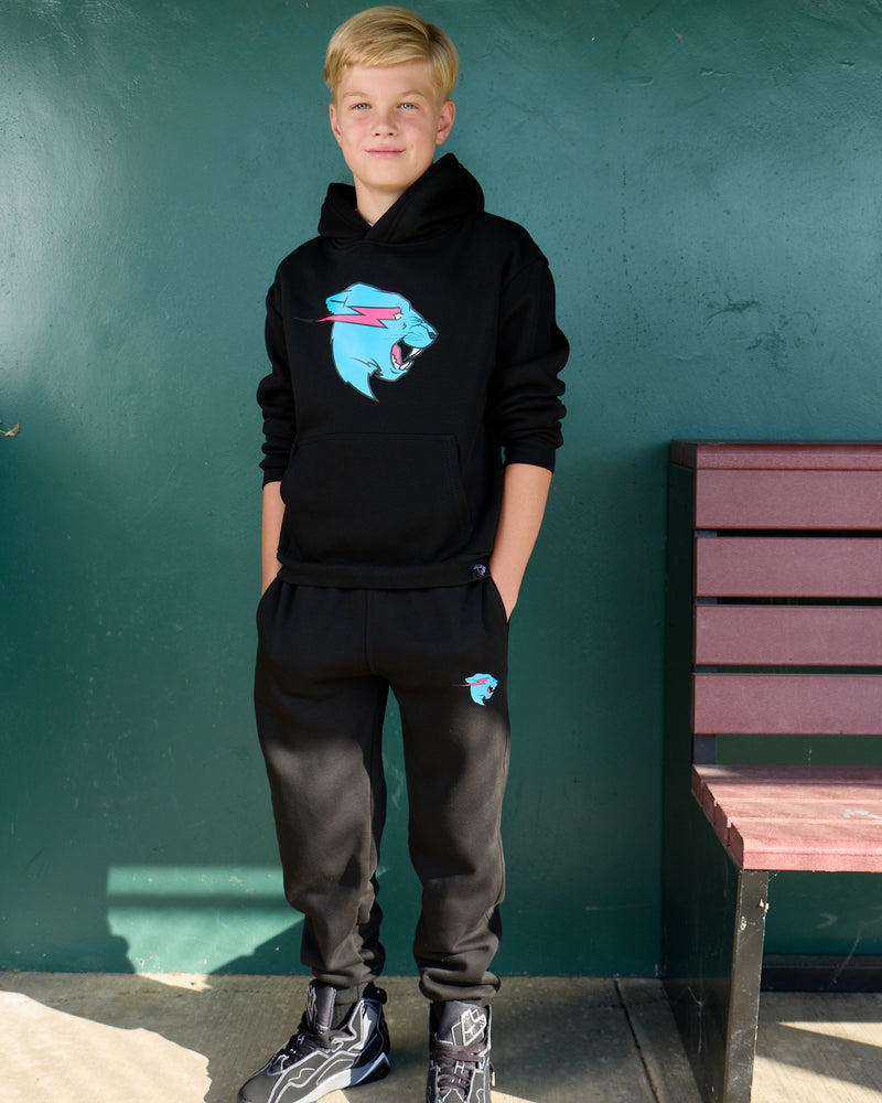 Beast Panther Hoodie Sweat Set Bundle - Black