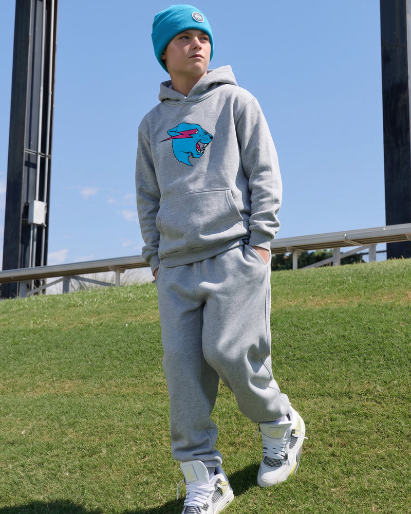 Beast Panther Hoodie Sweat Set Bundle - Gray