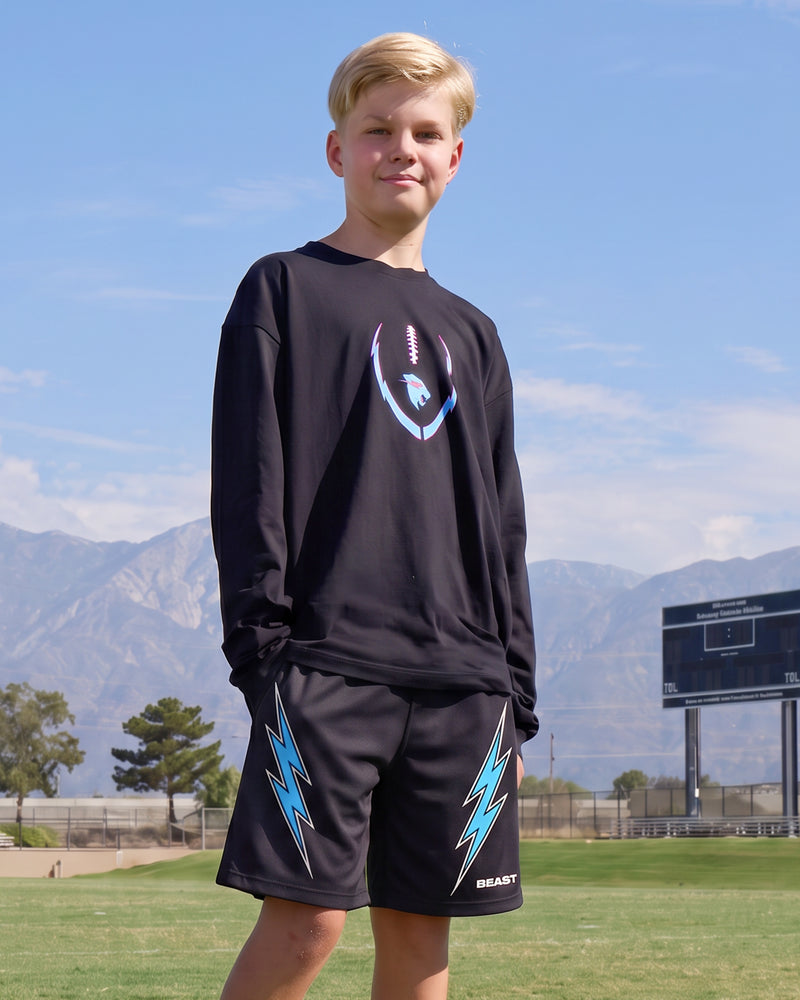 Beast Football Long Sleeve Tee & Shorts Set