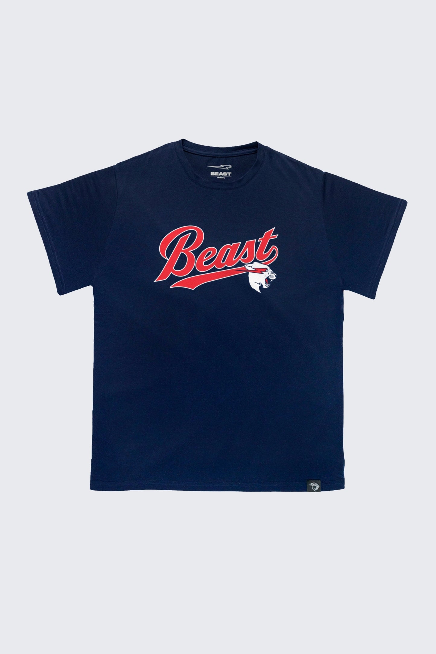 Beast Script Baseball Tee