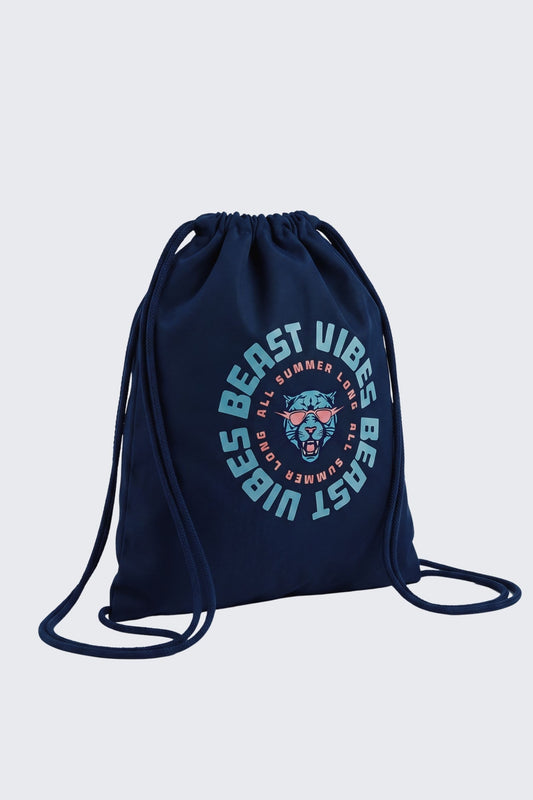 Beast Vibes Drawstring Canvas Bag