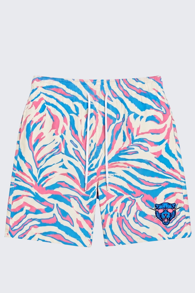 Panther Print Board Shorts - Adult