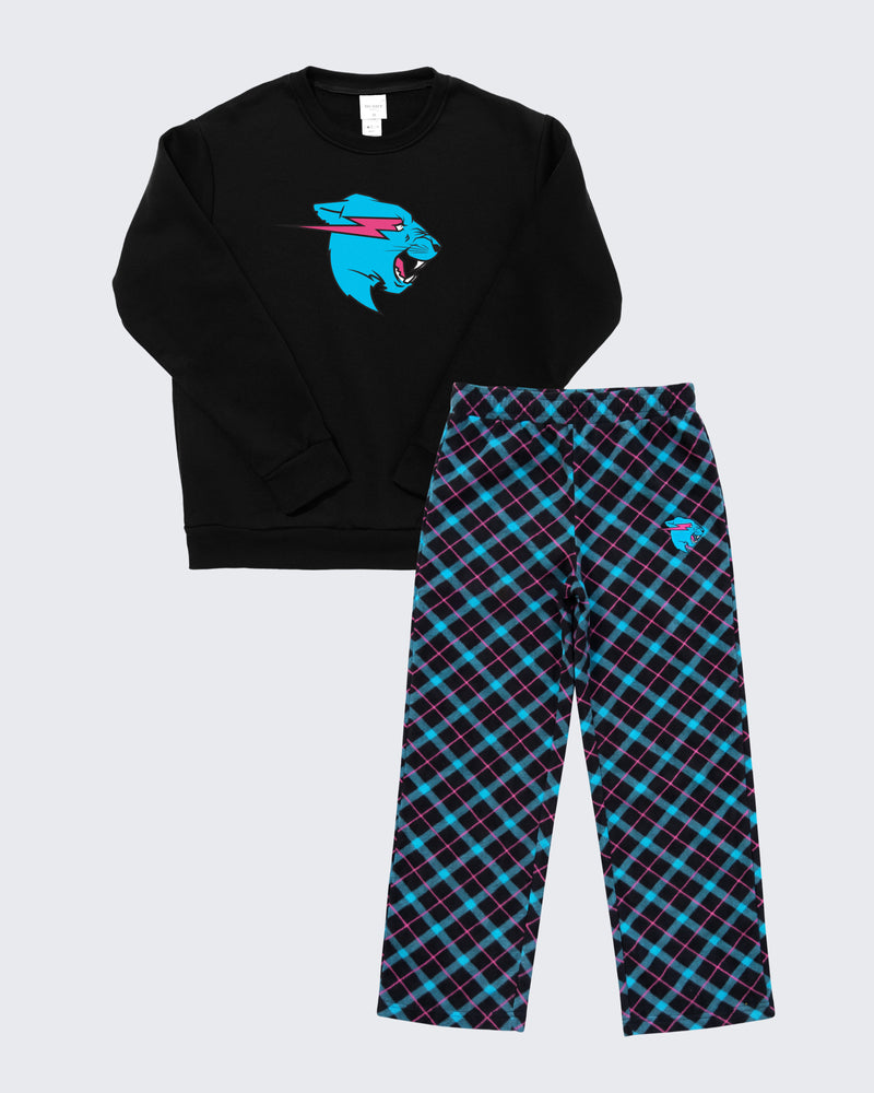 Panther Crewneck Sweatshirt + Lounge Pants Bundle