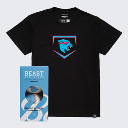 Beast Edition Plate Tee + 2 Pack Baseballs Bundle - Black