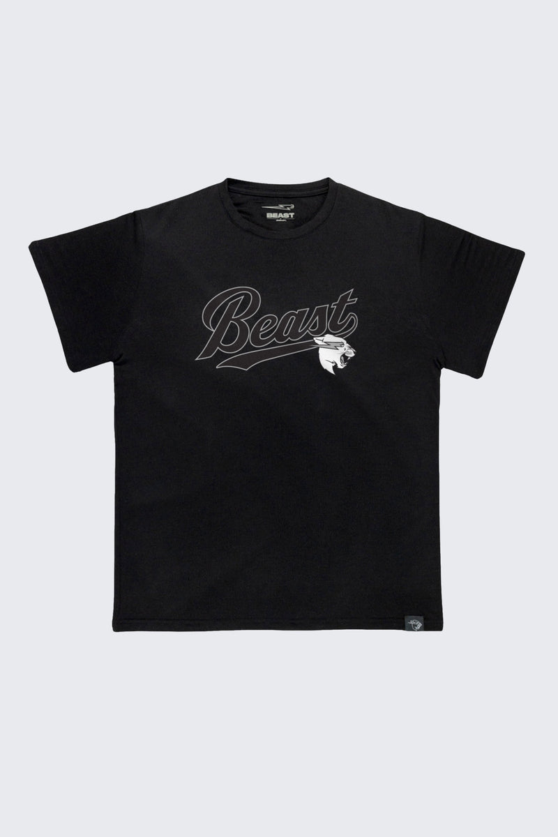 Beast Script Baseball Tee - Adult