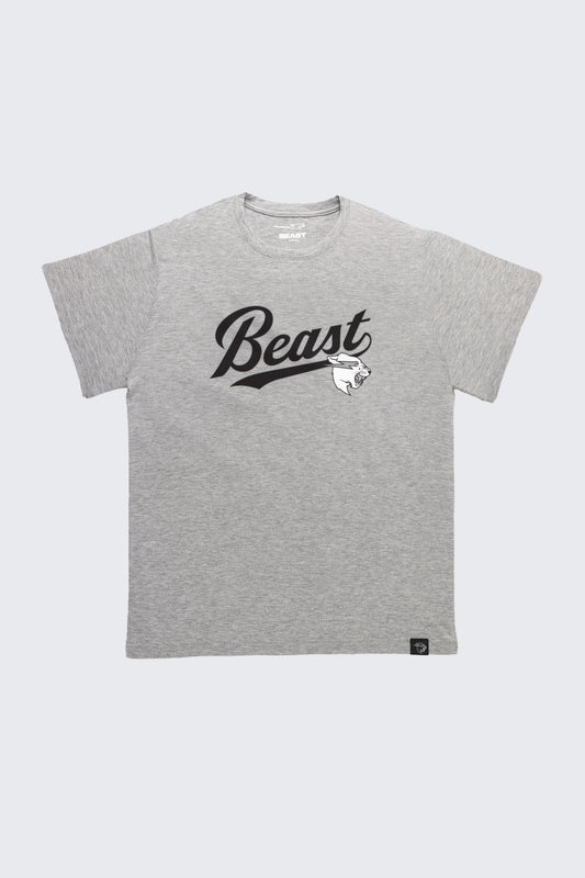 Beast Script Baseball Tee