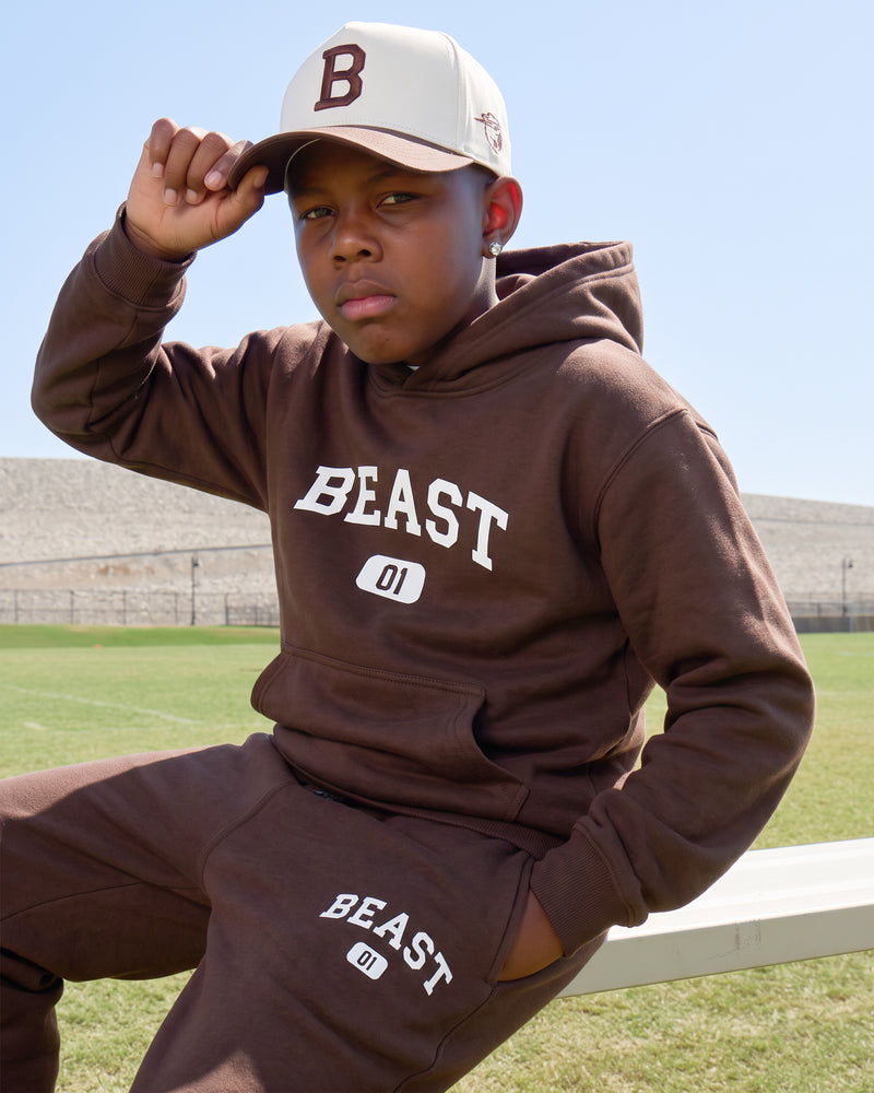 Collegiate Beast Sweat Set Bundle - Brown