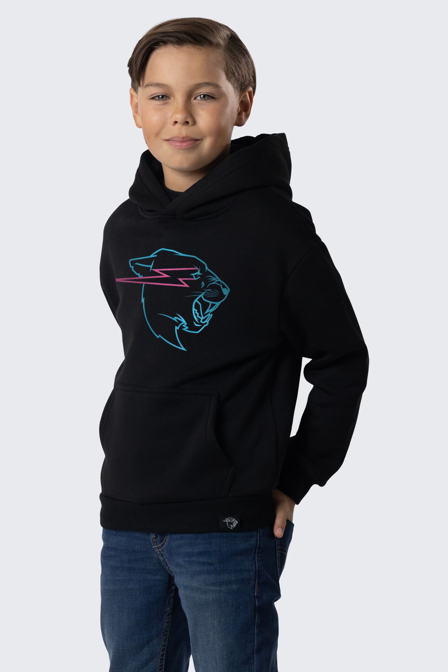 Glow In The Dark Panther Hoodie - Black