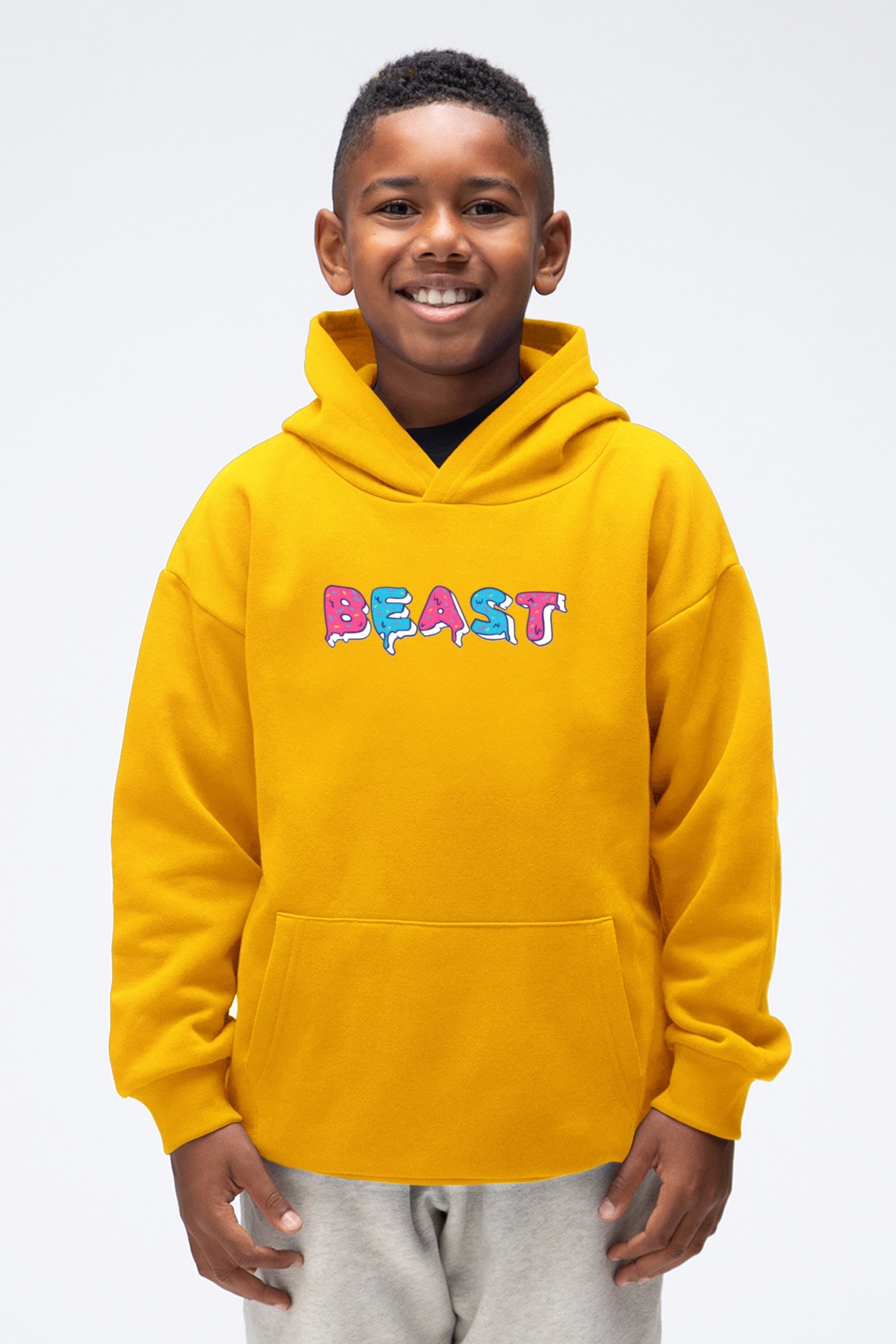 KIDS FROSTED BEAST 2023 HOODIE - YELLOW