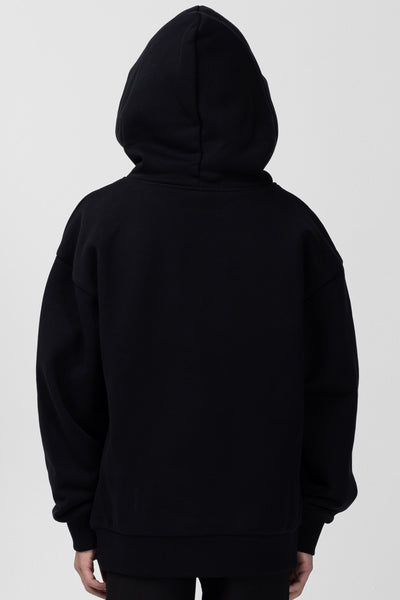 KIDS GLOW IN THE DARK PANTHER HOODIE - BLACK