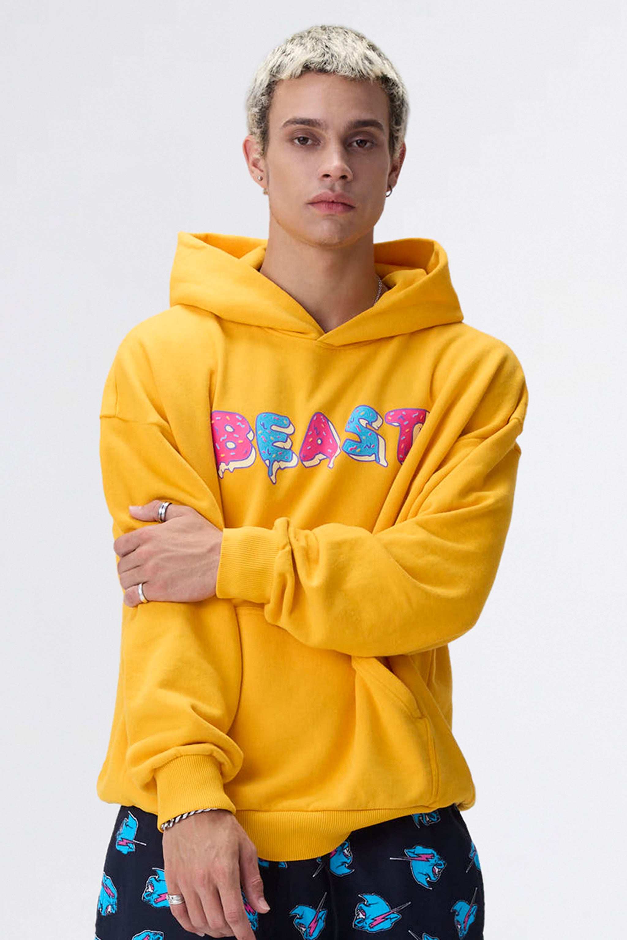 Mr beast yellow discount hoodie