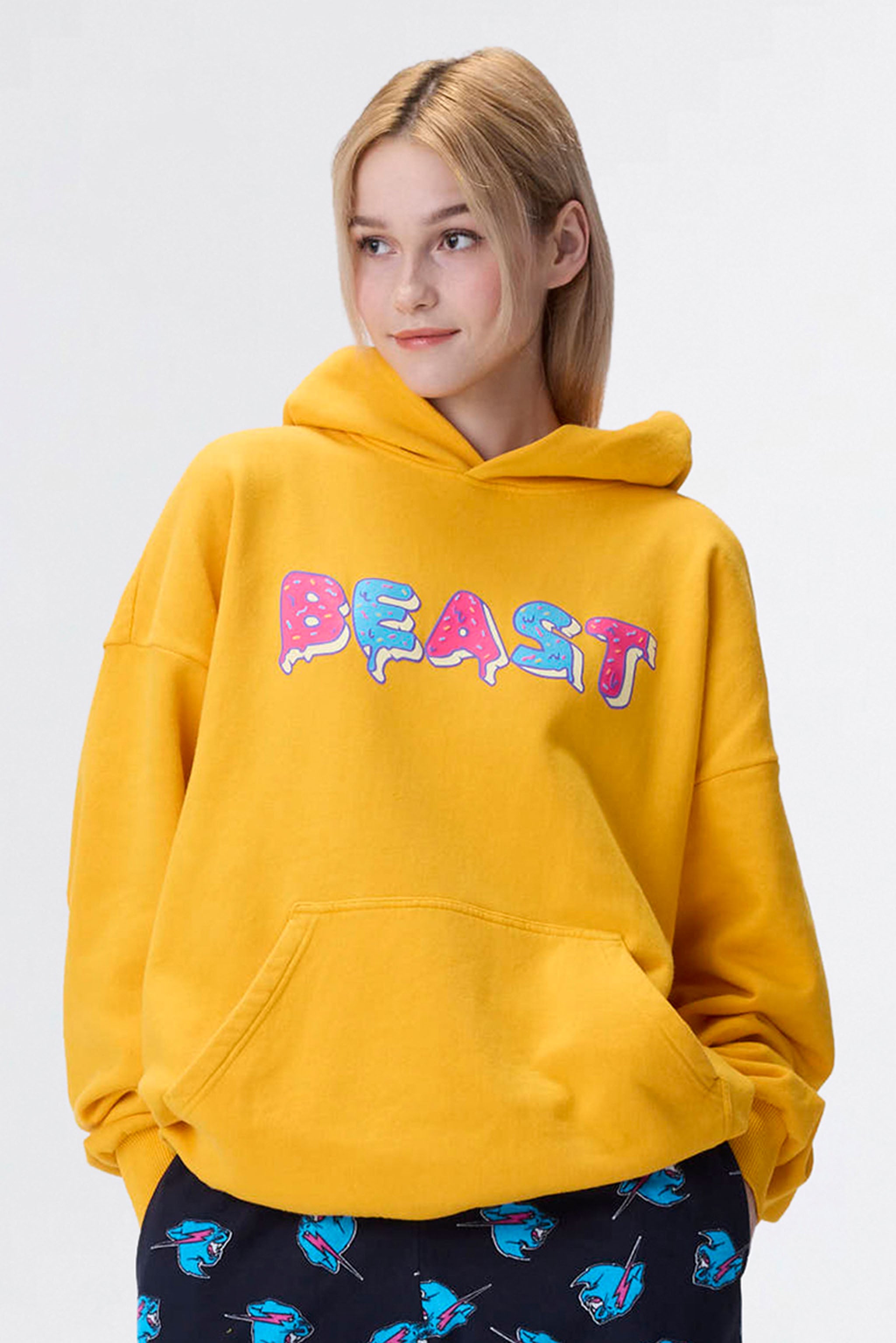 FROSTED BEAST '23 HOODIE - YELLOW – MrBeast.store